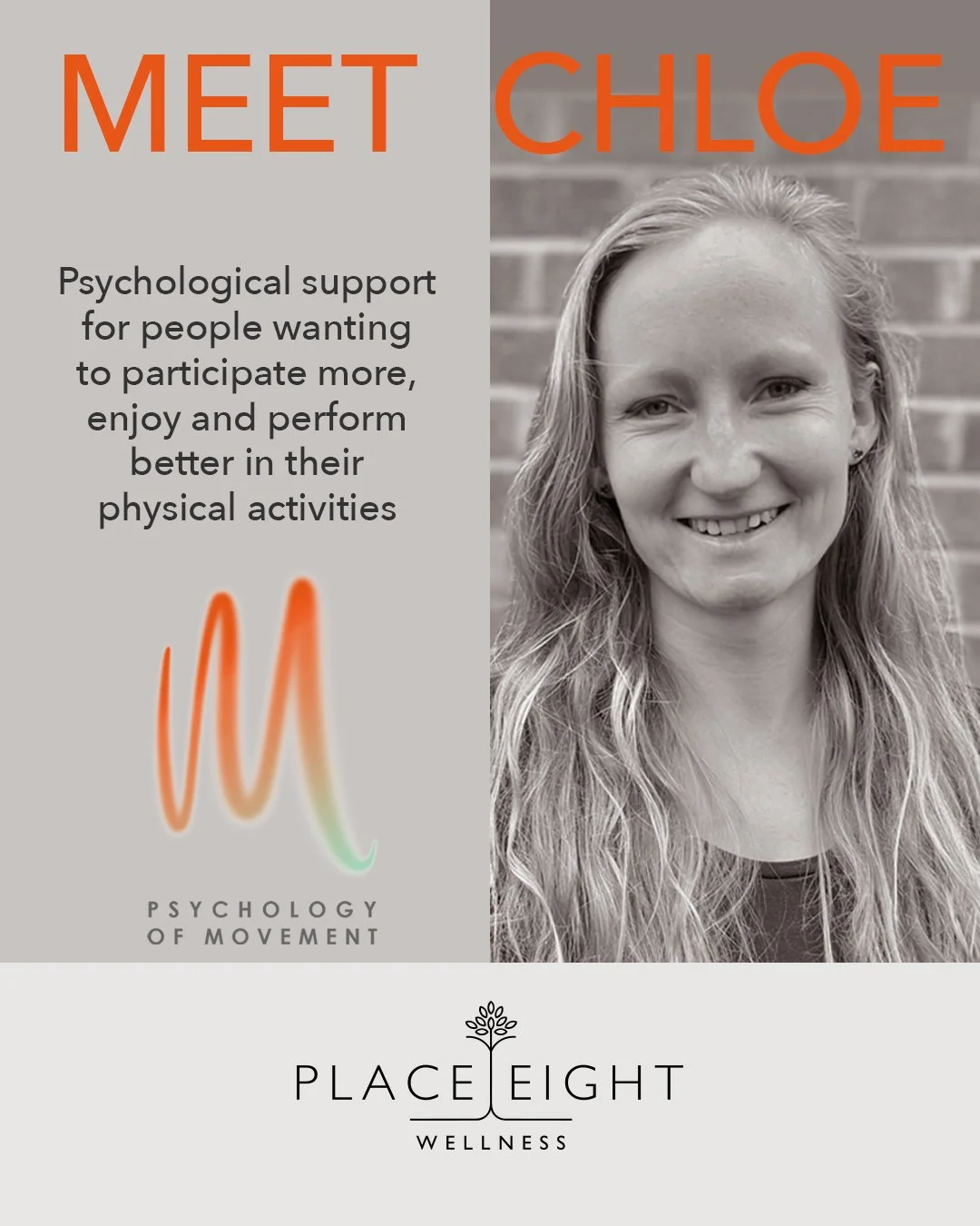 💫 Chloe is a psychologist and co-founder of Psychology of Movement. 

She offers psychological support for people wanting to participate more, 
enjoy and perform better in their physical activities, through 
one-to-one consultancy, talks and "p