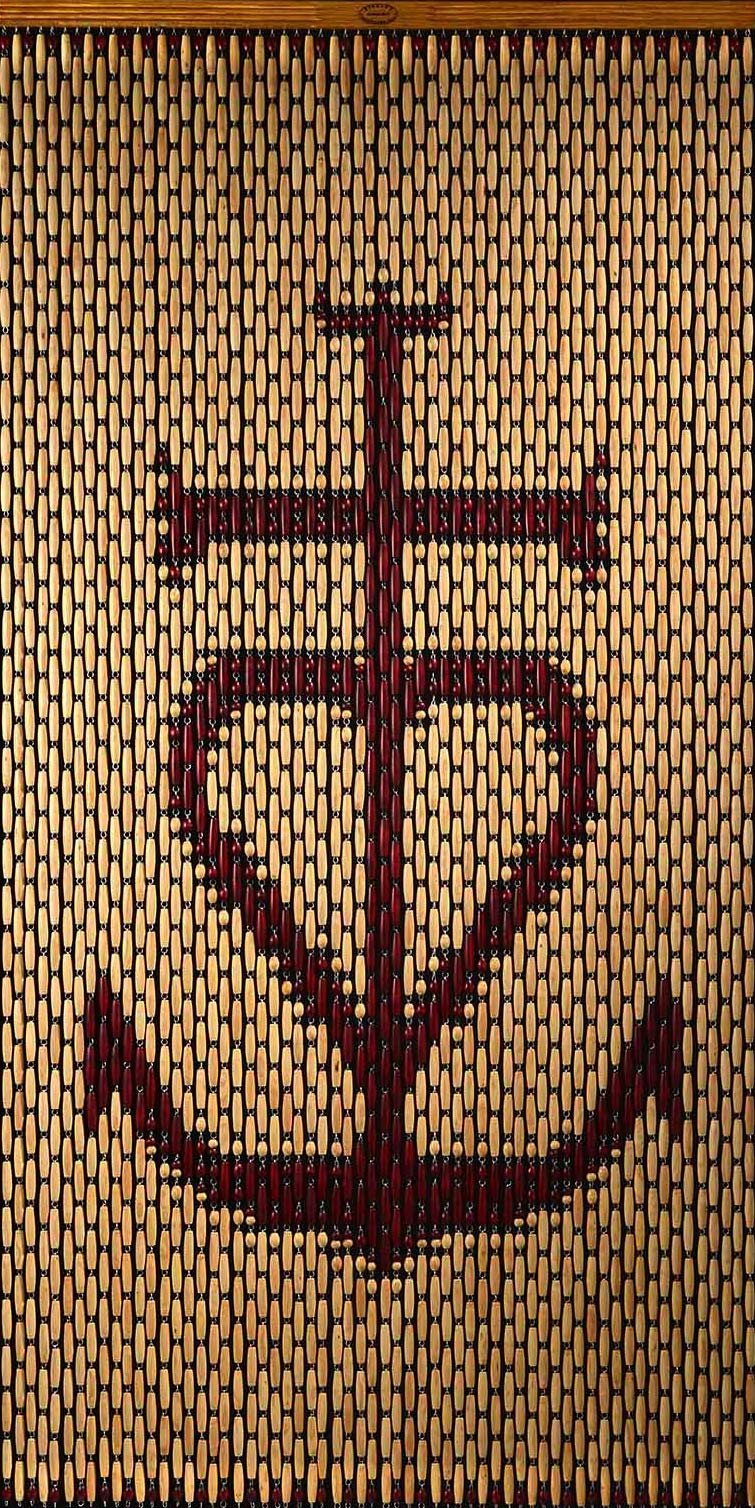 • “Croix de Camargue” Claret-red and Natural boxwood background
