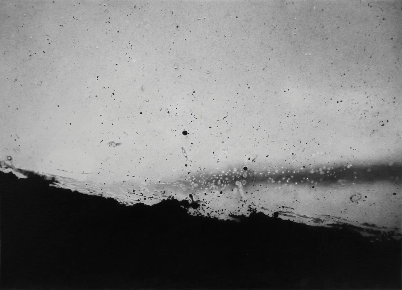 Fra Oslofjorden, 2014. Blyant på papir 28 cm x 35 cm. // From the Oslofjord, 2014. Pencil on paper, 28 cm x 35 cm.