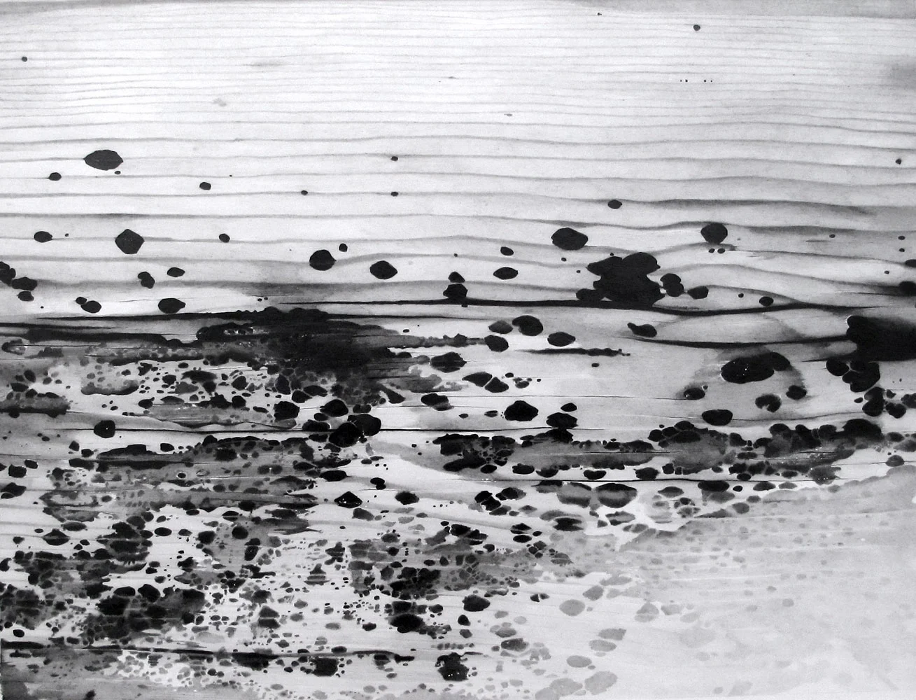 Jordslag, 2011. Blyant på papir, 45 cm x 59 cm. // Mildew, 2011. Pencil on paper, 45 cm x 59 cm