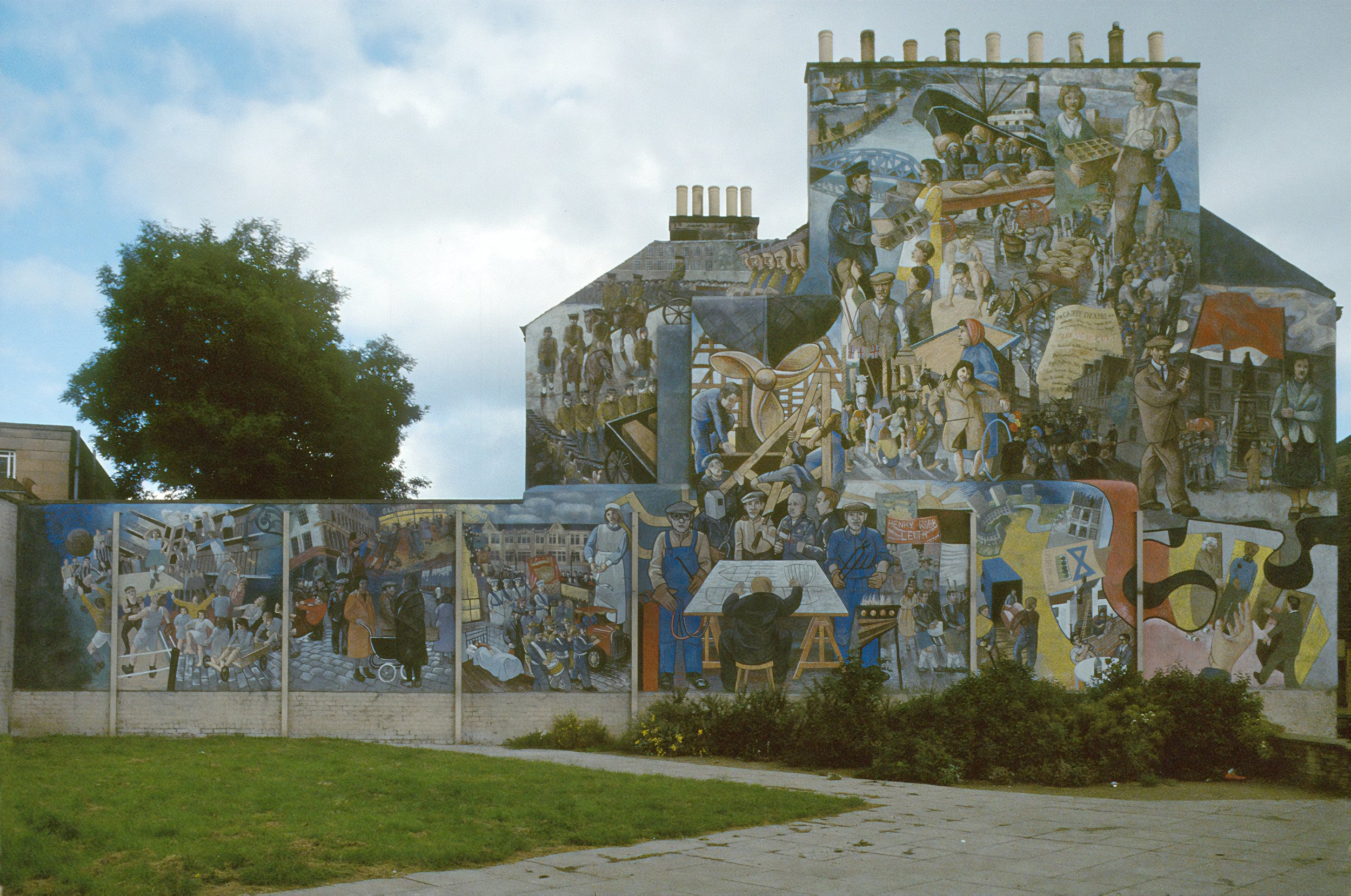 An early photograph of the mural