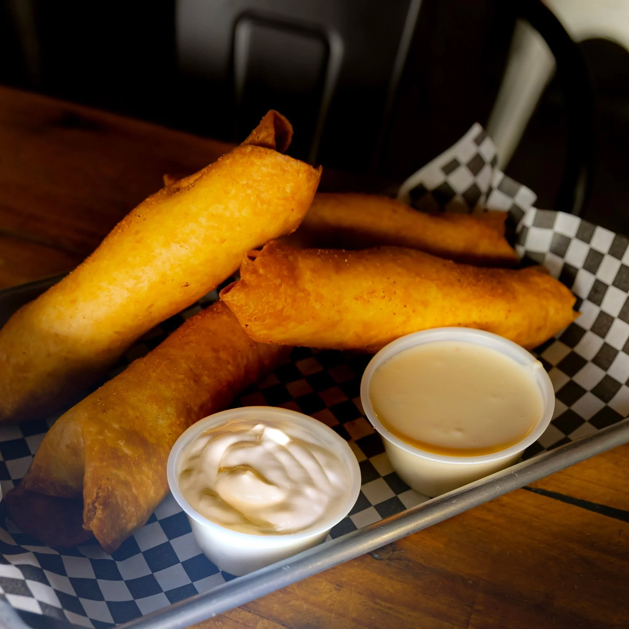 TAQUITO TIME, OTTUMWA 🔥

We&rsquo;re rolling Spanish rice, smoked chicken, peppers + onions into flour tortillas, frying &rsquo;em golden, then dunking &rsquo;em in house queso and sour cream. That&rsquo;s Pollo Con Queso Taquitos, and they&rsquo;re