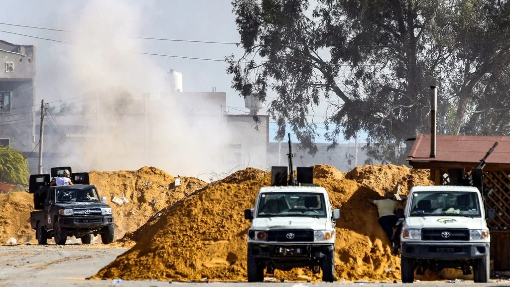 An image of the conflict south of Ain Zara, Tripoli. Credit: Mahmud Turkia/AFP — Getty Images