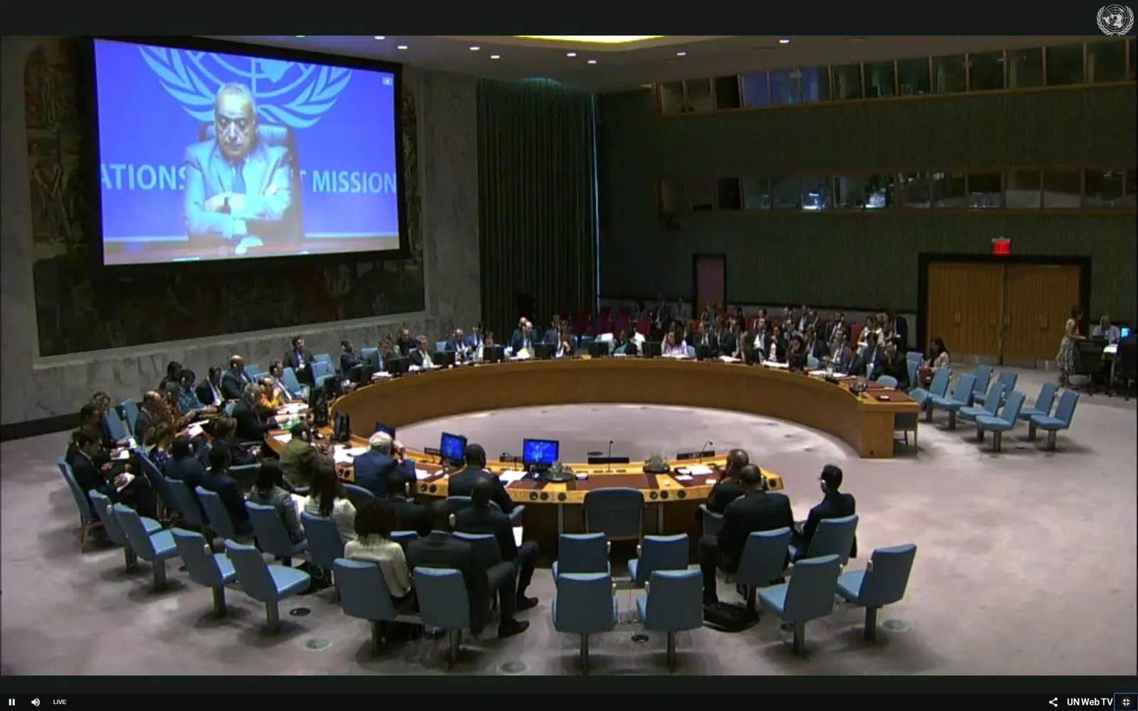 Reporting to the UNSC on July 30th, SRSG and Head of UNSMIL Ghassan Salame called for a ceasefire during Eid al-Adha festivities and said that “Libyans are fighting wars of others” (Credit: UNSMIL).