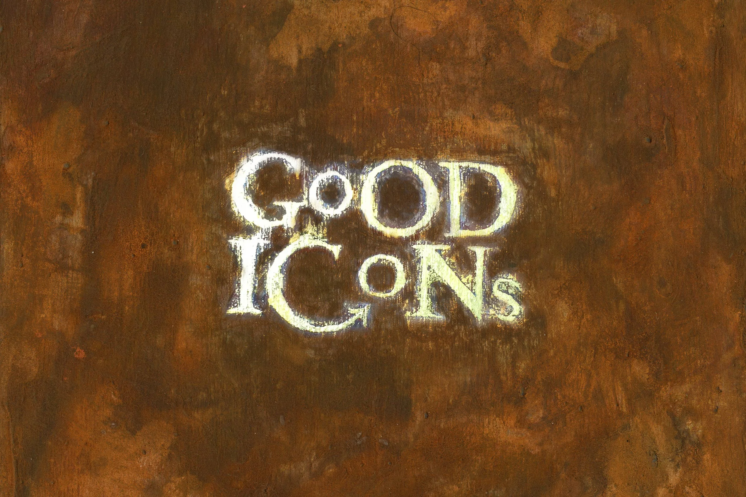 The Good Icons were unveiled to the world at A.Z. Fell & Co Bookshop, which materialised briefly by some strange magic at 19 Greek Street Soho, London 29th May - 2nd June 2019, before disappearing without trace, bar a few glowing embers and the burnt our chassis of a vintage Bentley automobile parked outside…