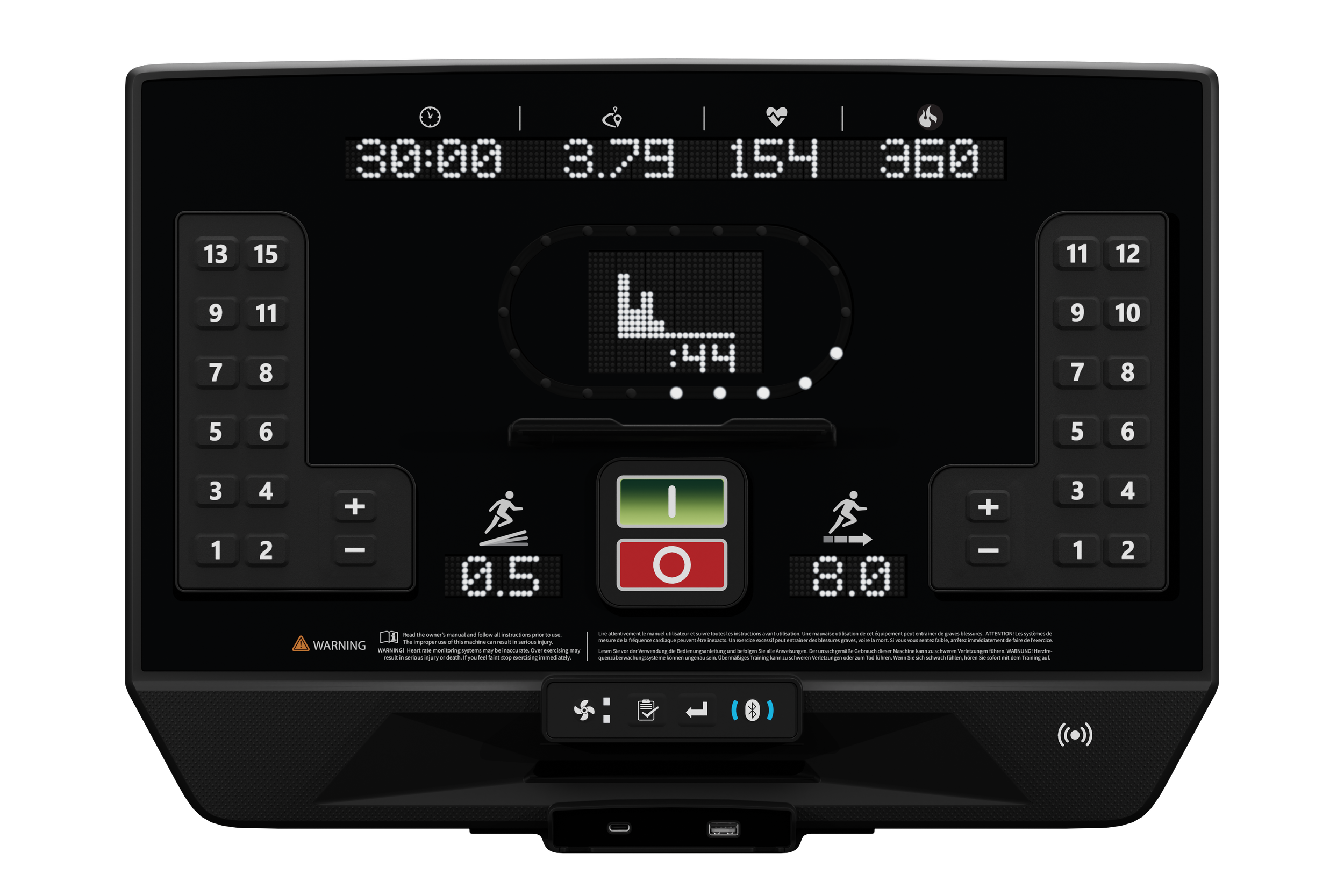 LED Treadmill Console 700-0552 Front.png