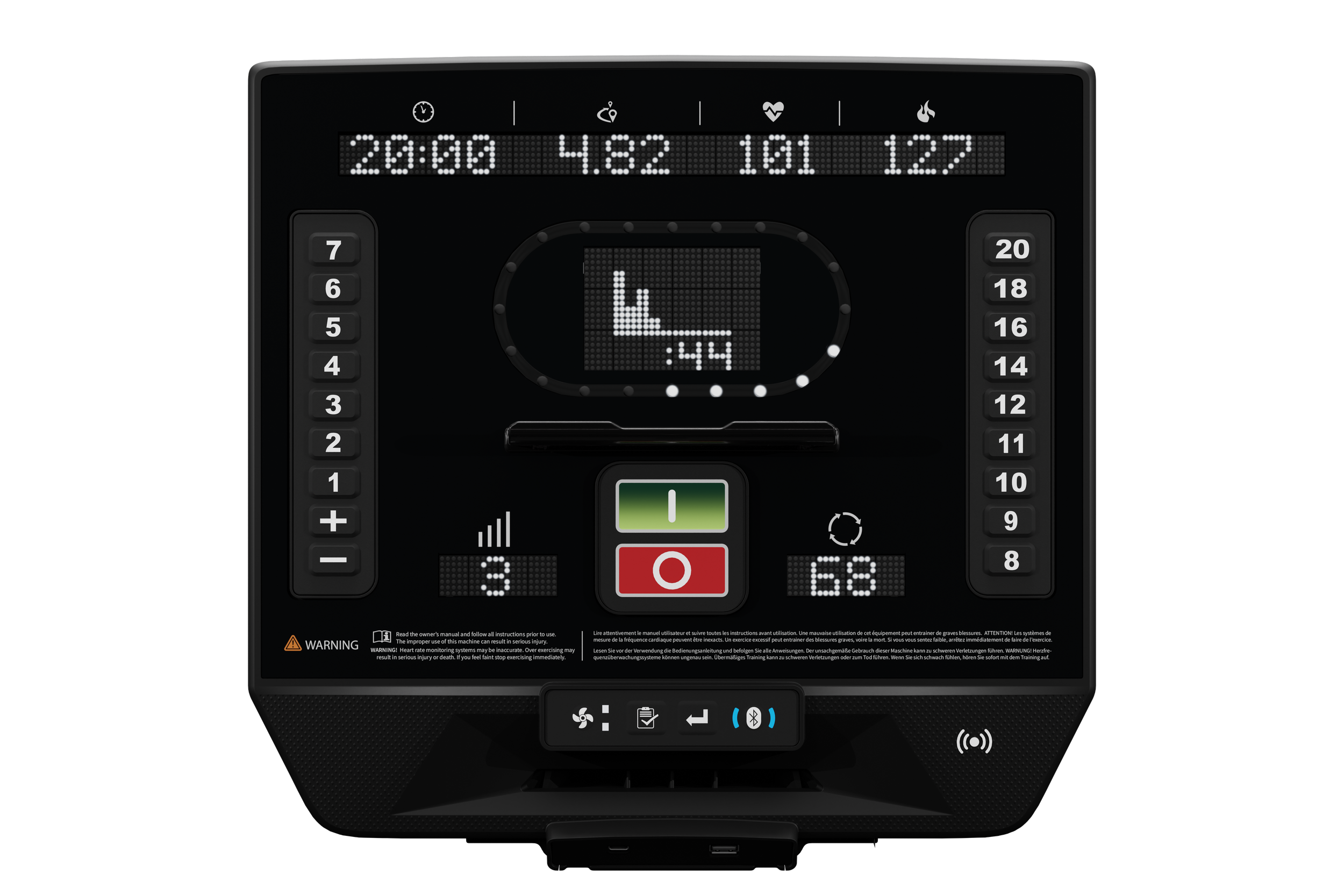 LED Console Bike Eliptical 700-0549 Front.png