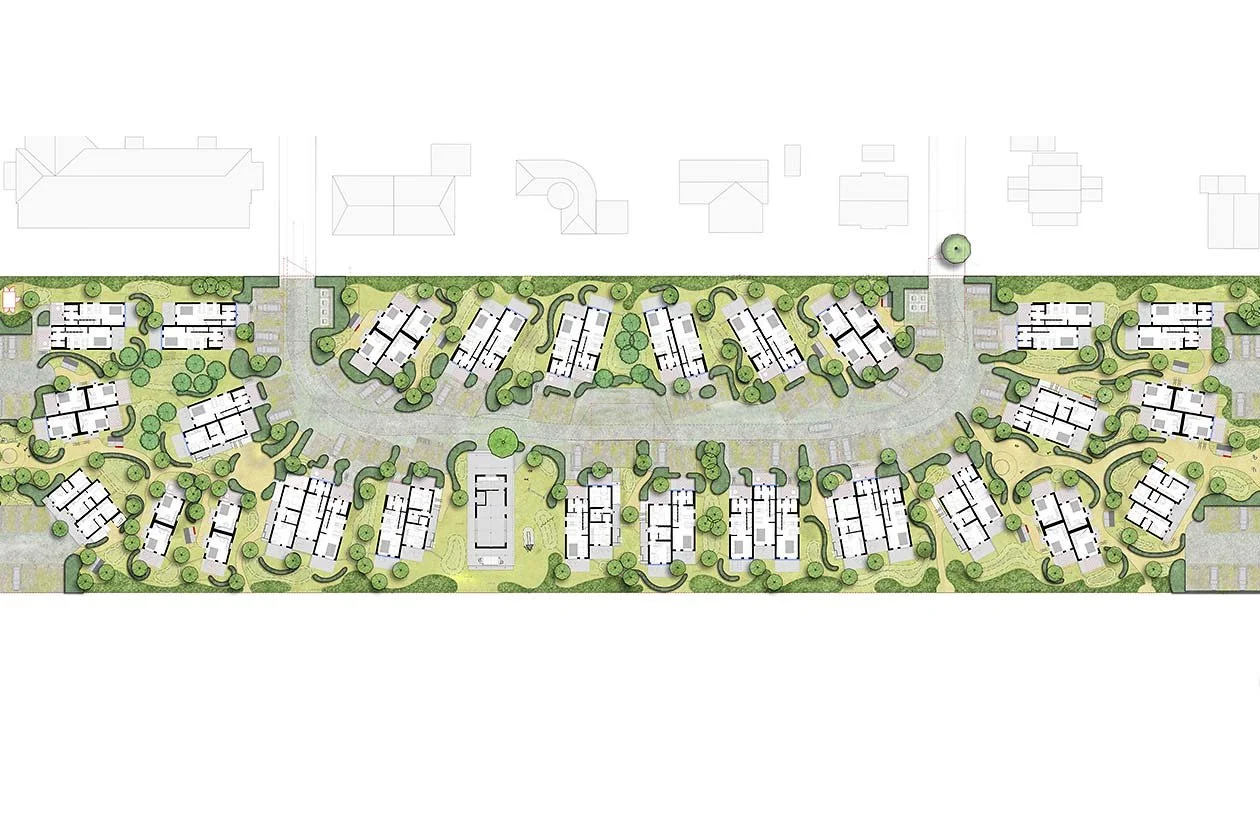  Der Freiraum bildet das verbindende Element des Quartiers. Private und gemeinschaftliche Bereiche gehen ineinander über und schaffen Räume für Begegnung, Spiel und Aufenthalt. Eine naturnah gestaltete Freiraumstruktur mit Versickerungs- und Retentio