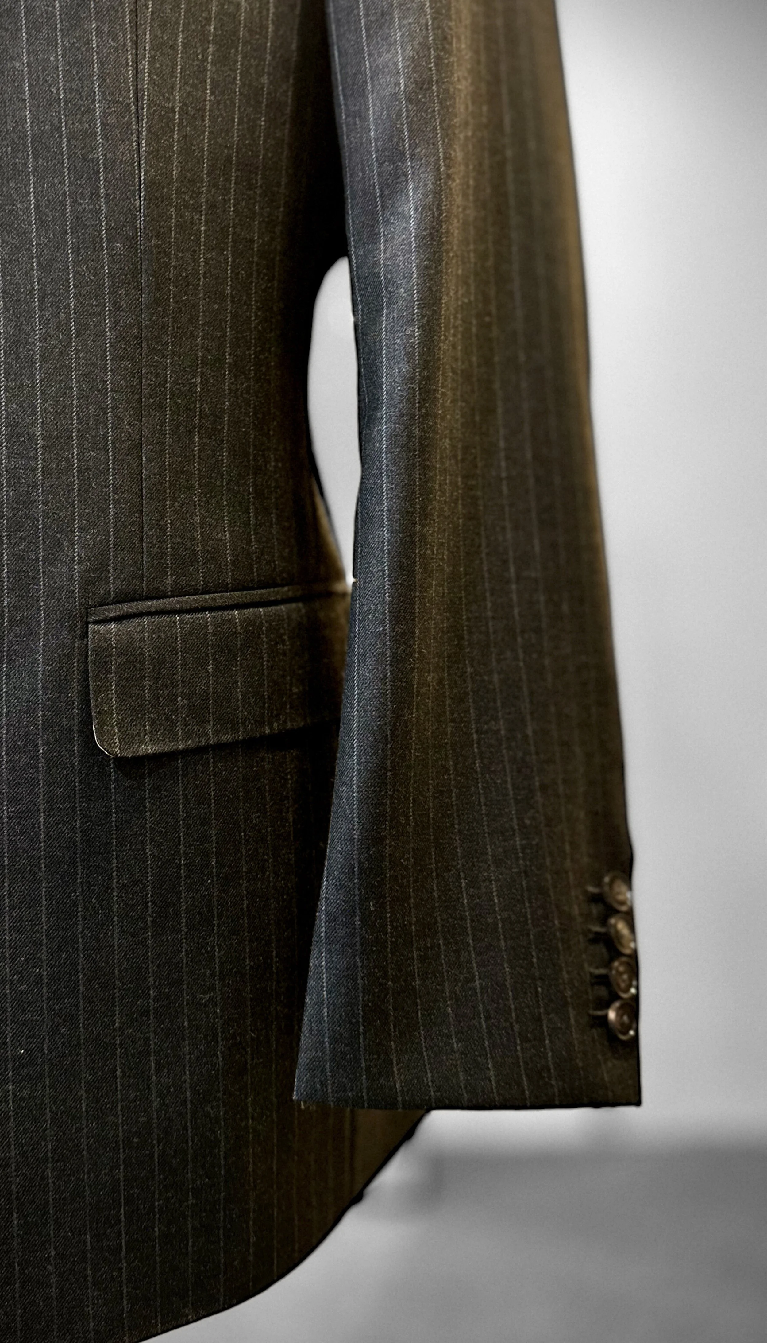 Super 110's & Cashmere Charcoal Pinstripe Suit
