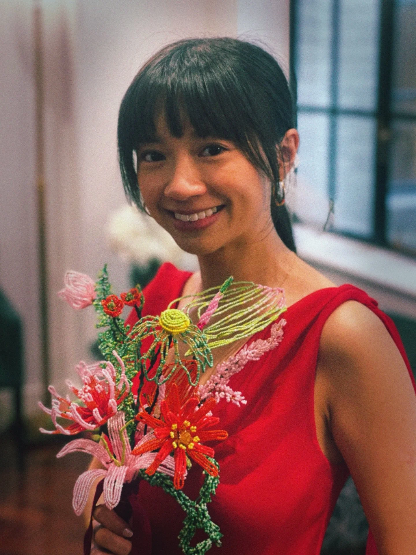 The beaded bouquet &amp; boutonnieres, handmade just for them &mdash; one-of-a-kind keepsakes for such a joyful day. Congratulations to the beautiful couple, Joanne &amp; Brian

#oxygenflowerstudio #floristry #flowerarrangement #florist #floraldesign
