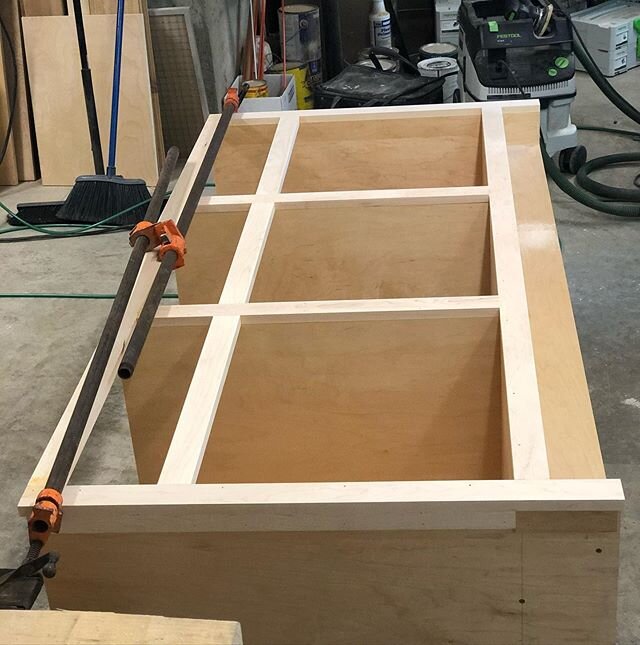 The past few weeks have been busy and projects very diverse in nature, which is always exciting.  This is a custom built vanity for a customer being fabricated in our wood shop.  #customcabinetry #bathroomdesign #bathroomremodel #bathroomdecor #bathr