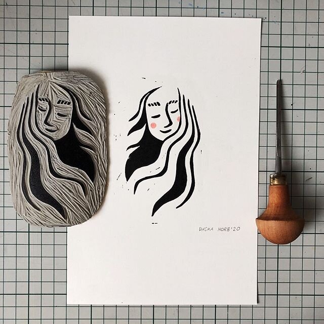 I didn&rsquo;t manage to do it last year and finally doing it now. Linocut! It&rsquo;s super fun. What is behind the scenes of the process? Some stupid mistakes, a bit of pain in my left elbow and sweaty palms. Can&rsquo;t wait to do more of it :D bt