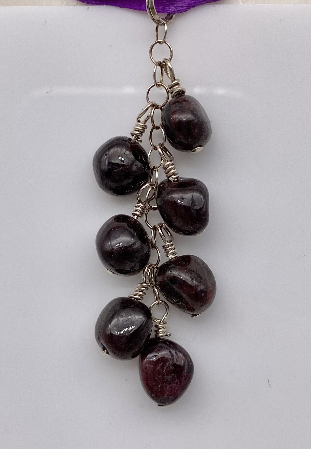 Garnet Leslie Pendant