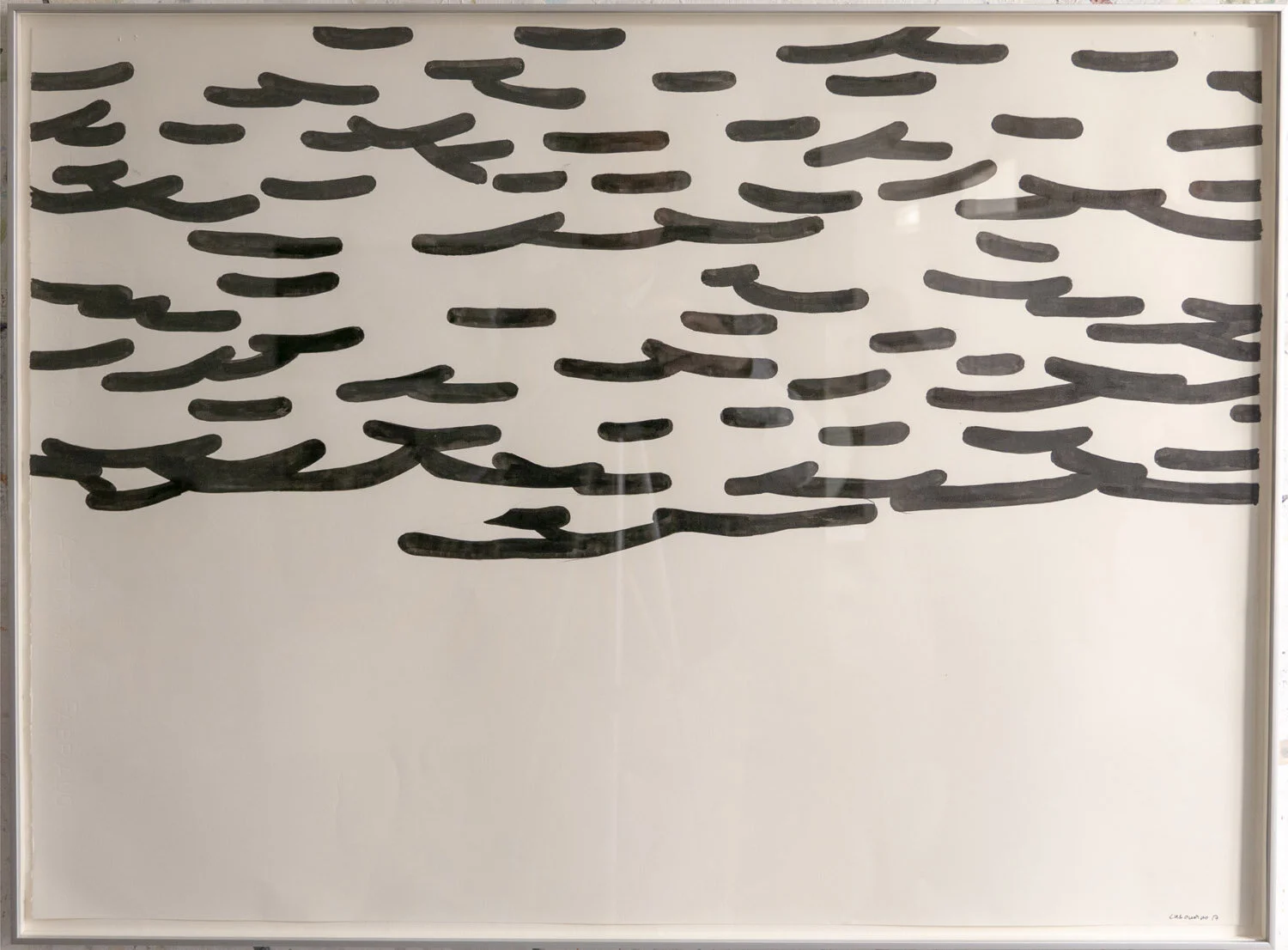   #20 DeForge 2  55,5x76cm  Tinta da china sobre papel Emoldurado, assinado e datado 2017     Não vendido Not sold  
