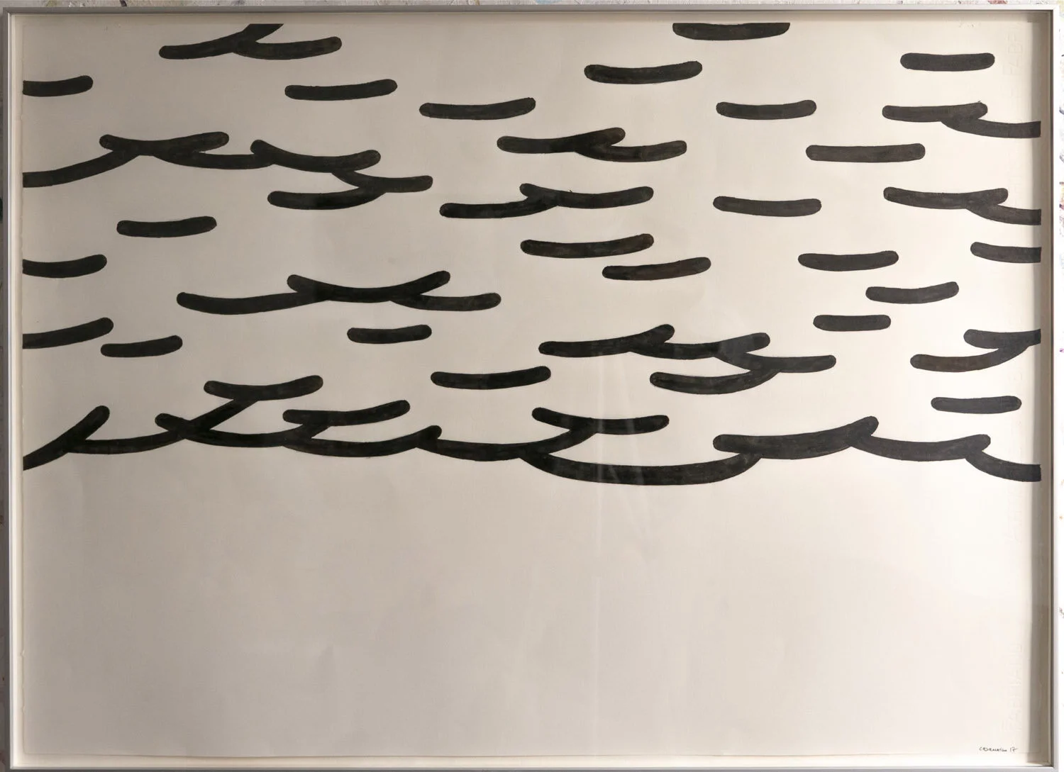   #21 DeForge 5  55,5x76cm  Tinta da china sobre papel Emoldurado, assinado e datado 2017     Não vendido Not sold  