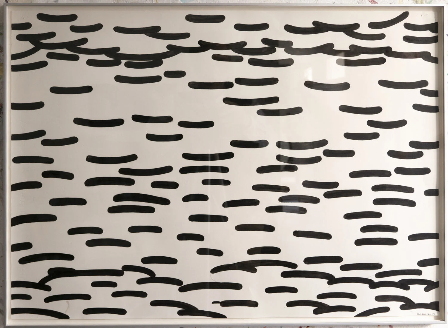   #24 DeForge 9  55,5x76cm  Tinta da china sobre papel Emoldurado, assinado e datado 2017     Não vendido Not sold  