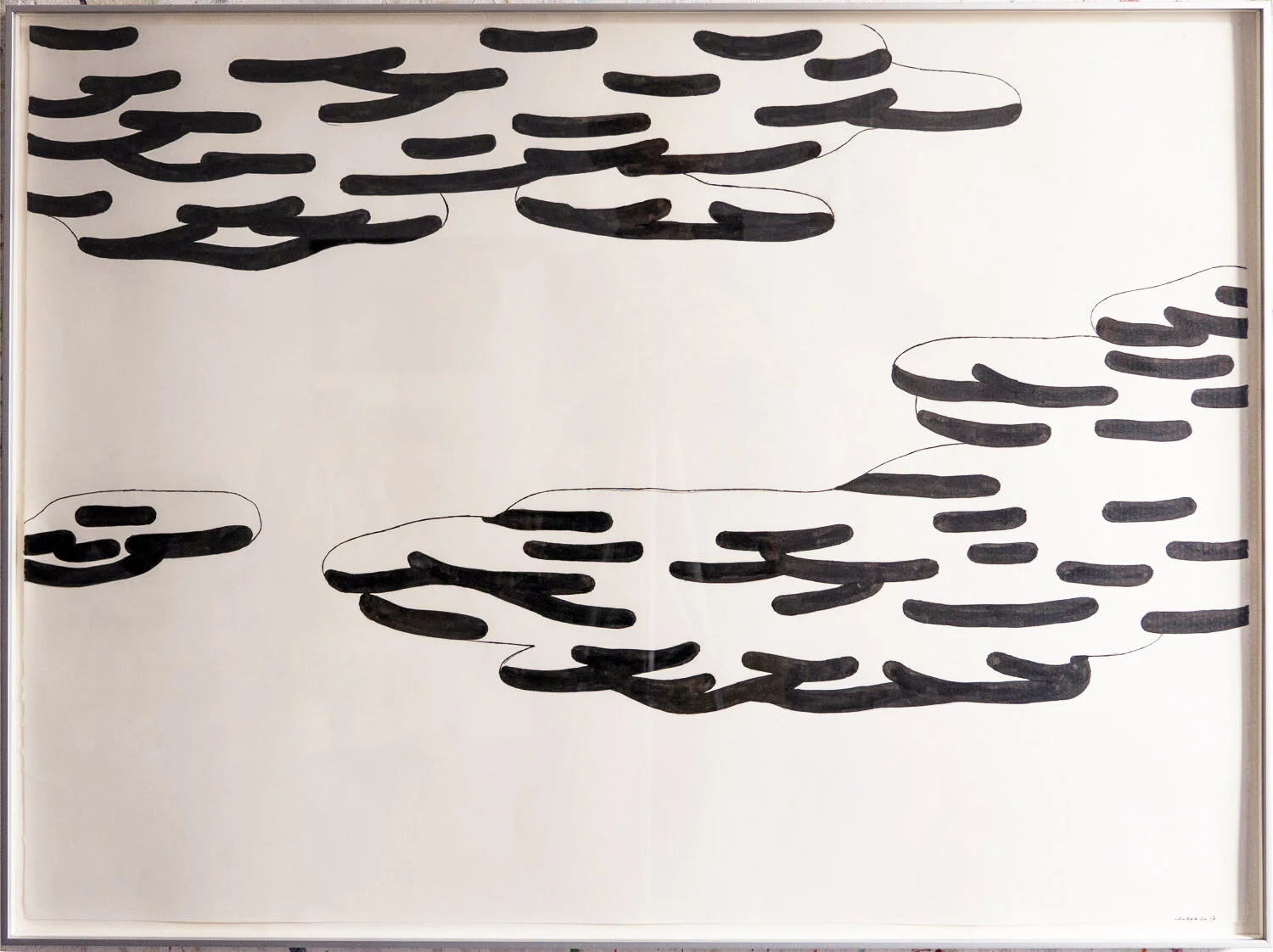   #19 DeForge 1  55,5x76cm  Tinta da china sobre papel Emoldurado, assinado e datado 2017     Não vendido Not sold  