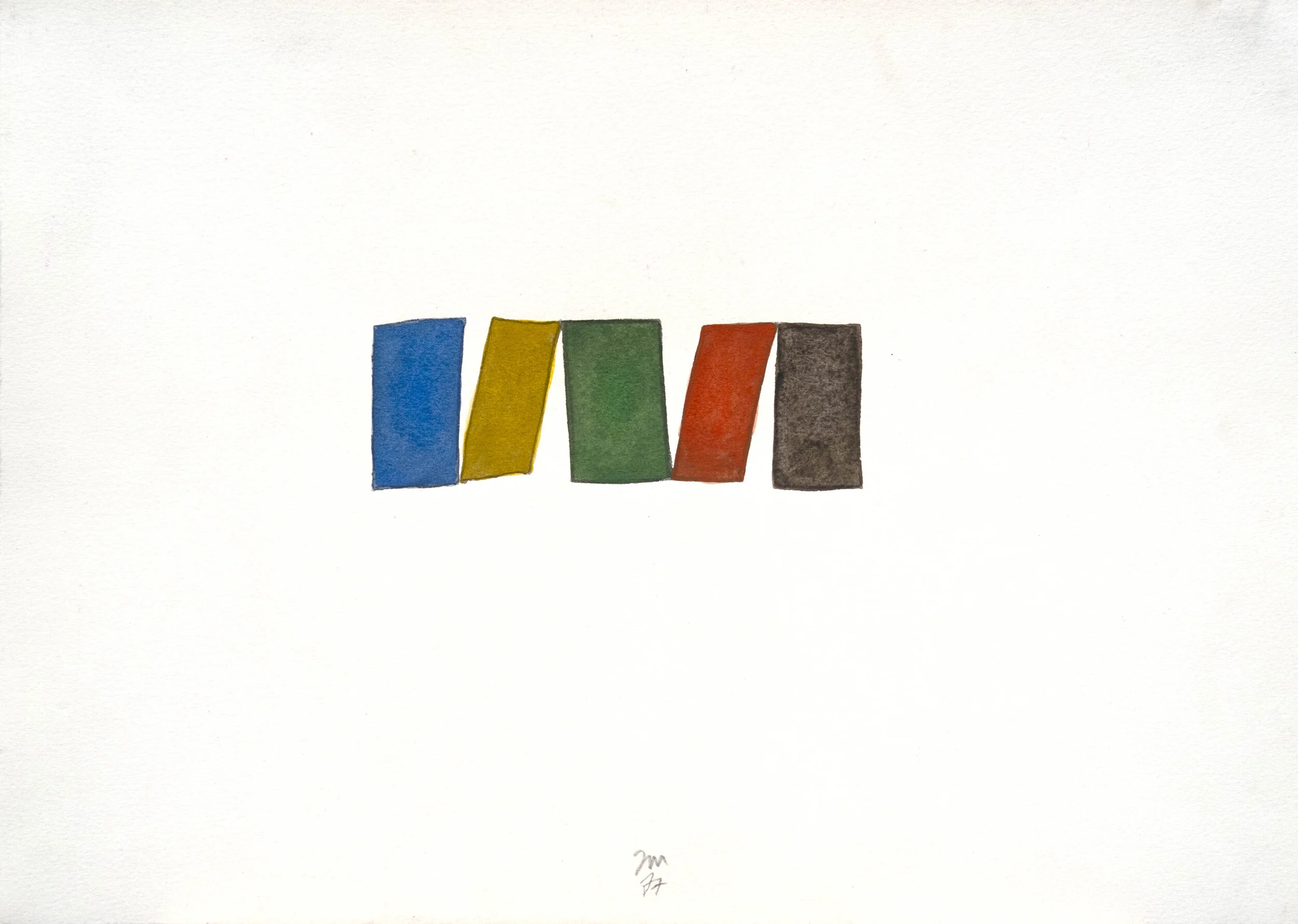   #15 Sem Título  26,5x36,5cm Aguarela sobre papel Assinado e datado 1977   Vendido Sold  