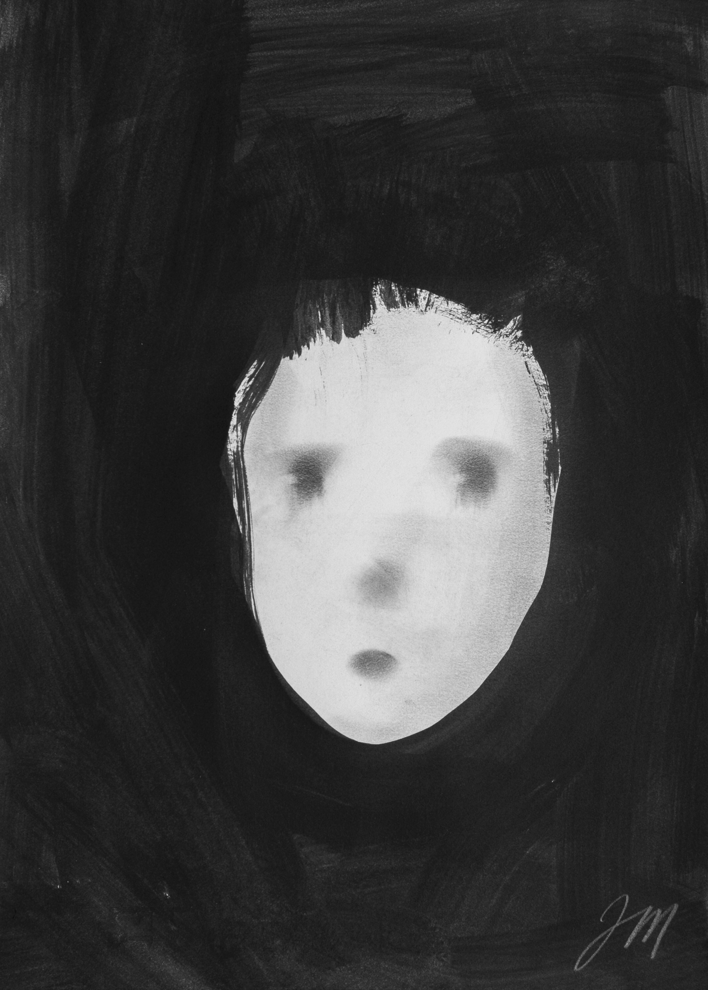   #19 Sem Título  35,5x25,5cm Tinta da china e grafite sobre papel Assinado e não datado   Vendido Sold  