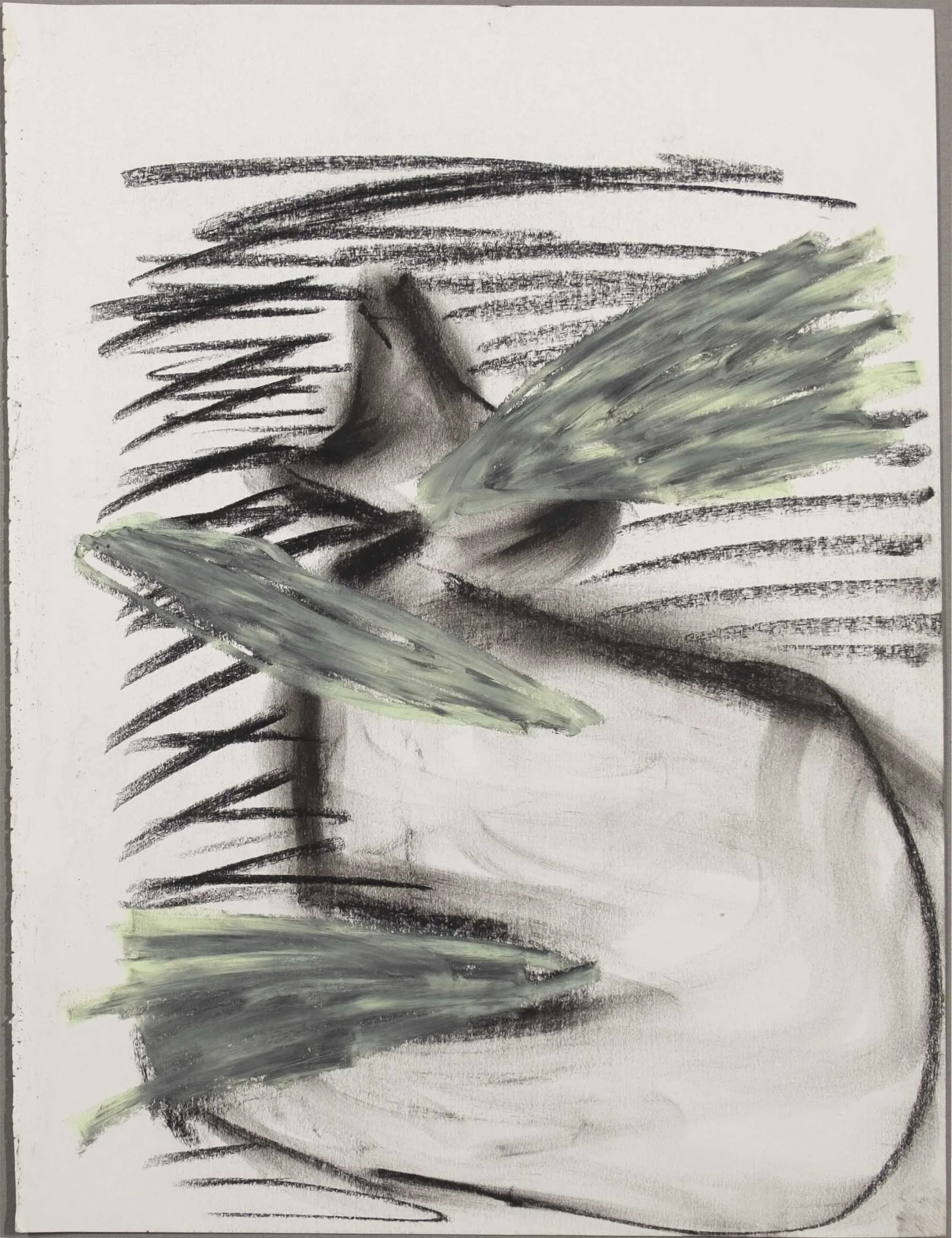   #2  Sem Título 28x21,5cm Pastel seco e pastel de oleo sobre papel de fotocópia. Assinado e datado 2001.    Não vendido Not sold  