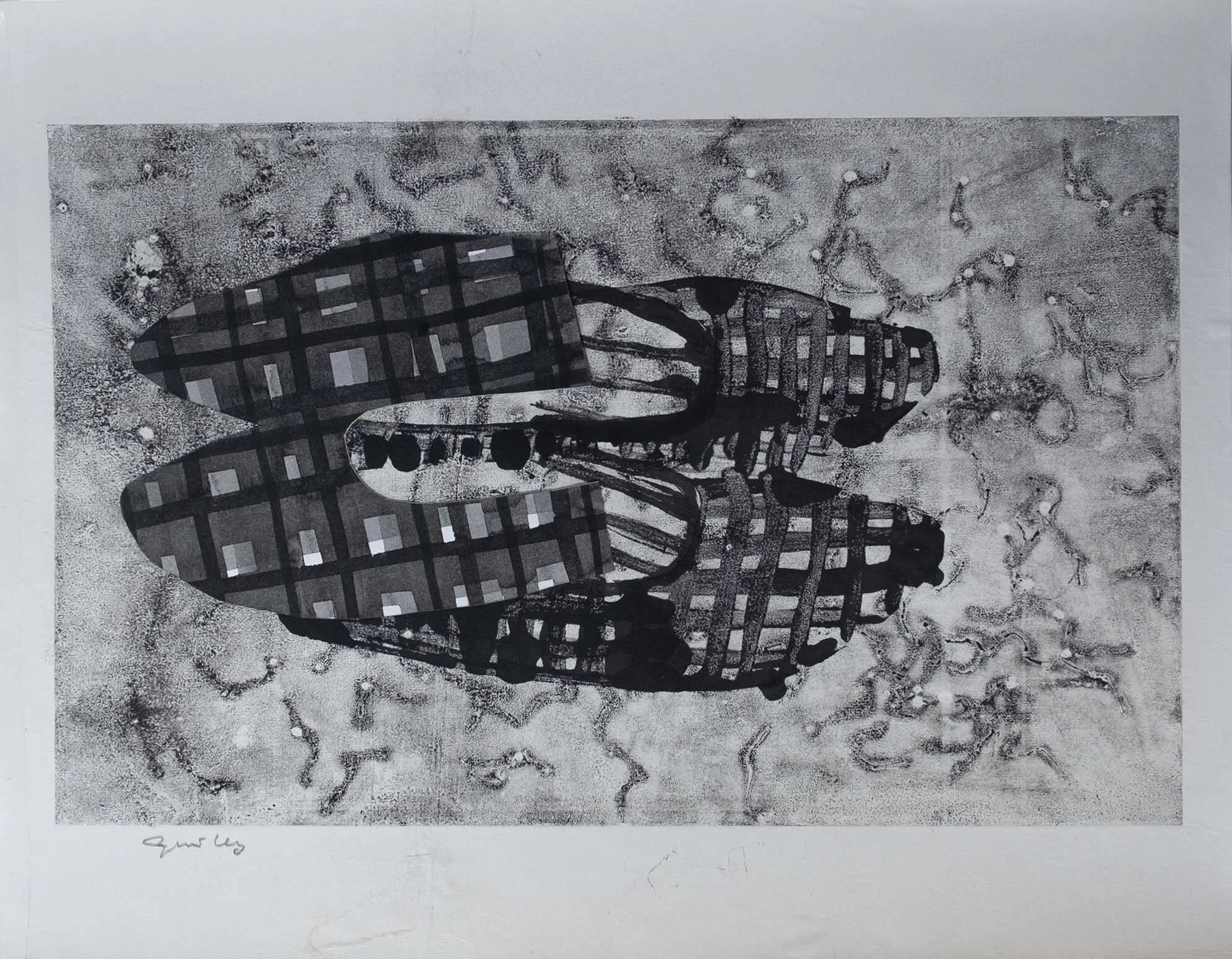   #18    Carrier No.2    [PT] 31,5x40,5 cm. Tinta da china e colagem sobre papel. Assinado e datado 2017.  [EN] 31,5x40,5 cm. Indian ink and collage on paper. Signed and dated 2017.   Sold  