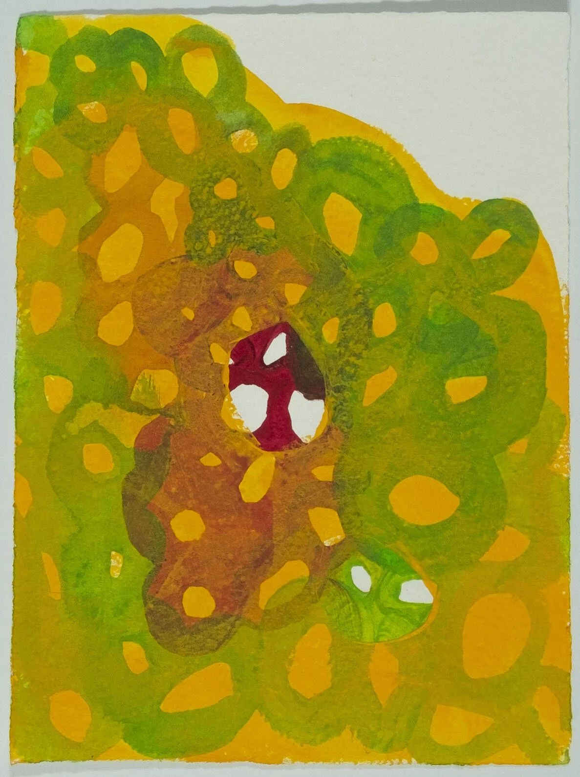   #4 Sem título  19x14cm.  Acrílico sobre papel de aguarela.  Assinado e datado 2001.    Vendido Sold  