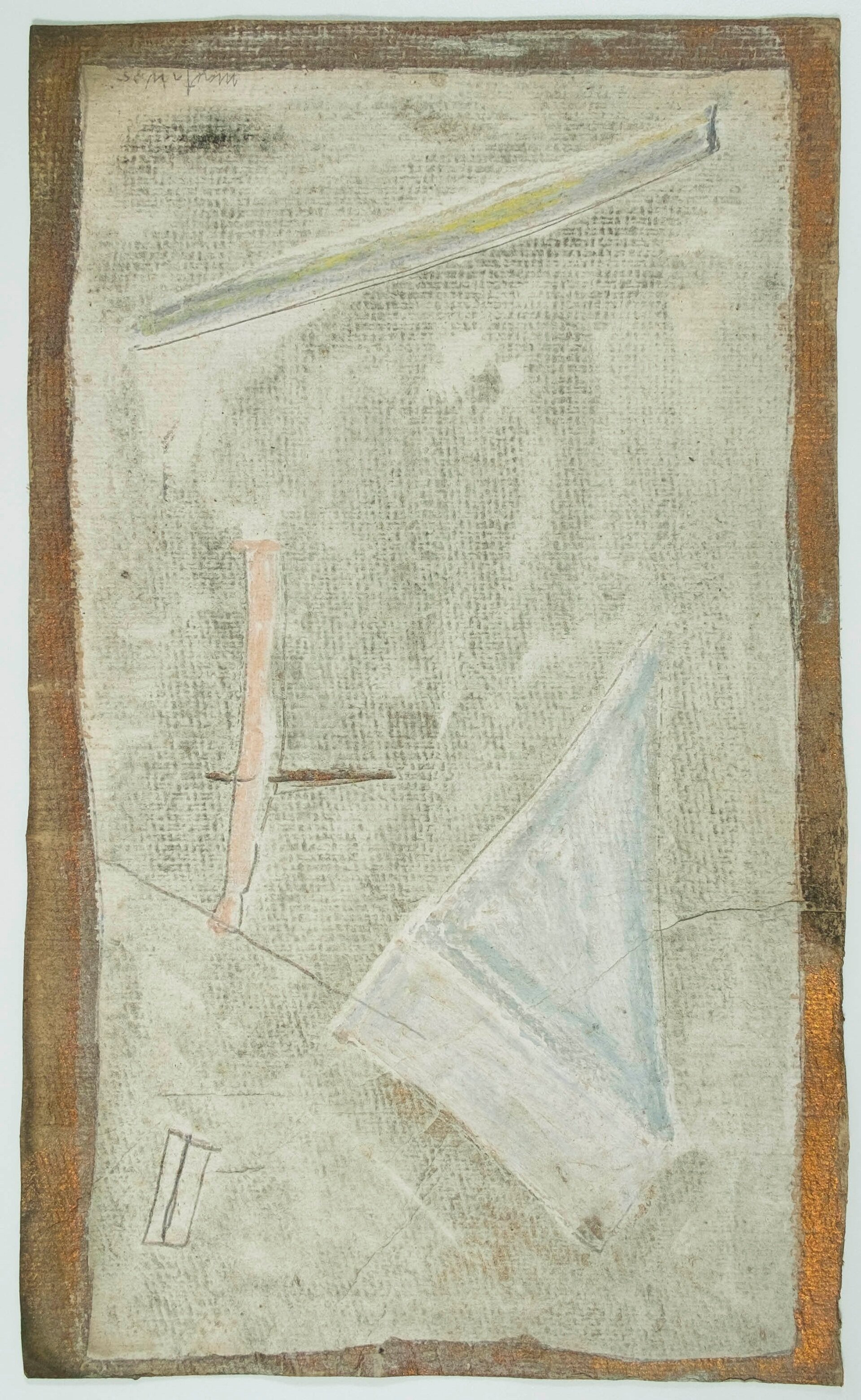   #23 Sem título  36,5x22cm. Acrílico e grafite sobre cartão.  Assinado e datado 1985.    Não vendido Not sold  