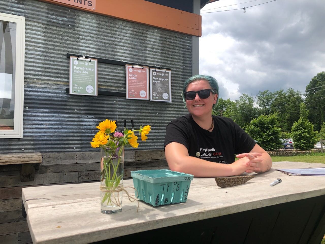 One of the newest additions to River Saint Joe is &quot;Plants and Pints&quot;, our outdoor beer bar and produce stand. It's open from 1-7 today.  Get# a farm beer right in the field or stop by for Flatwater Farms&rsquo; fresh organic produce.  #orga