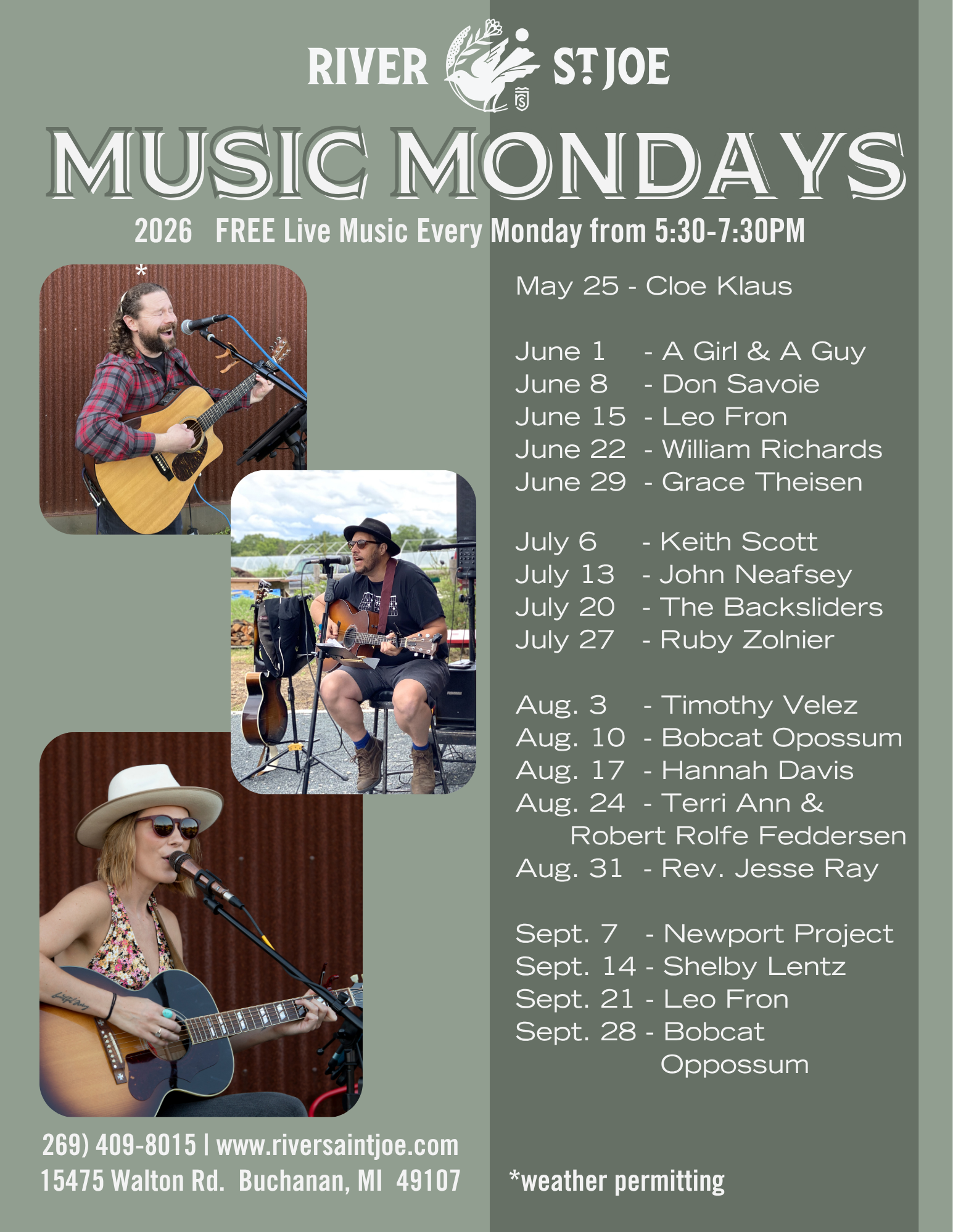 Music Mondays -weather permitting