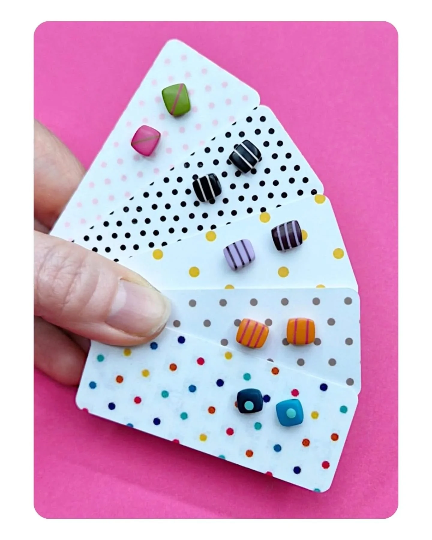 F R E E B I E ! ! !

It's January... it's dark...it's cold...we need some fun and colour &hearts;️💛💗💚💜🧡💙

So, for all orders over &pound;60 placed in January you'll get a FREE pair of mini studs chucked in!

No codes, no faff, I'll just add the