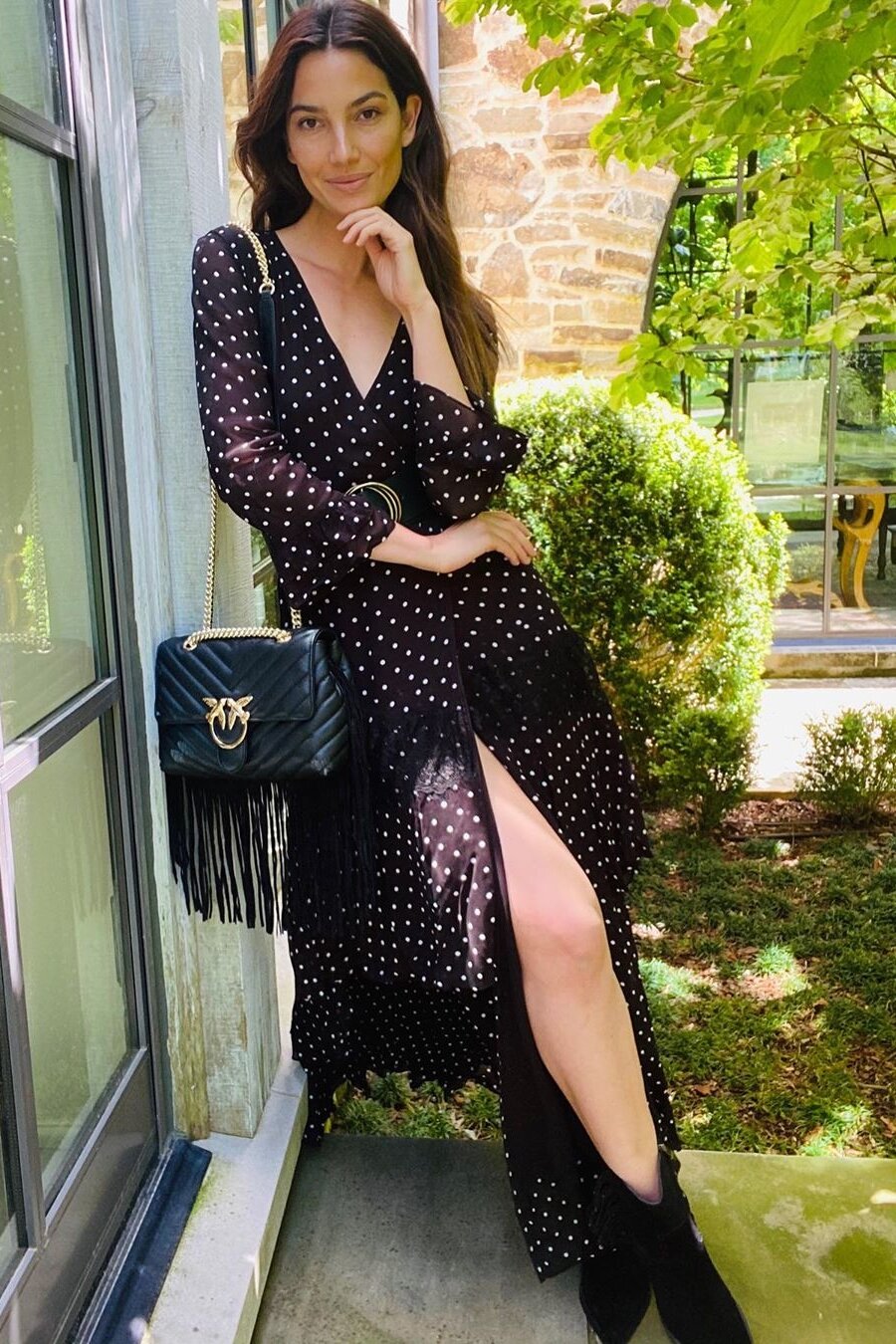 lily-aldridge-black-dot-print-dress.jpg
