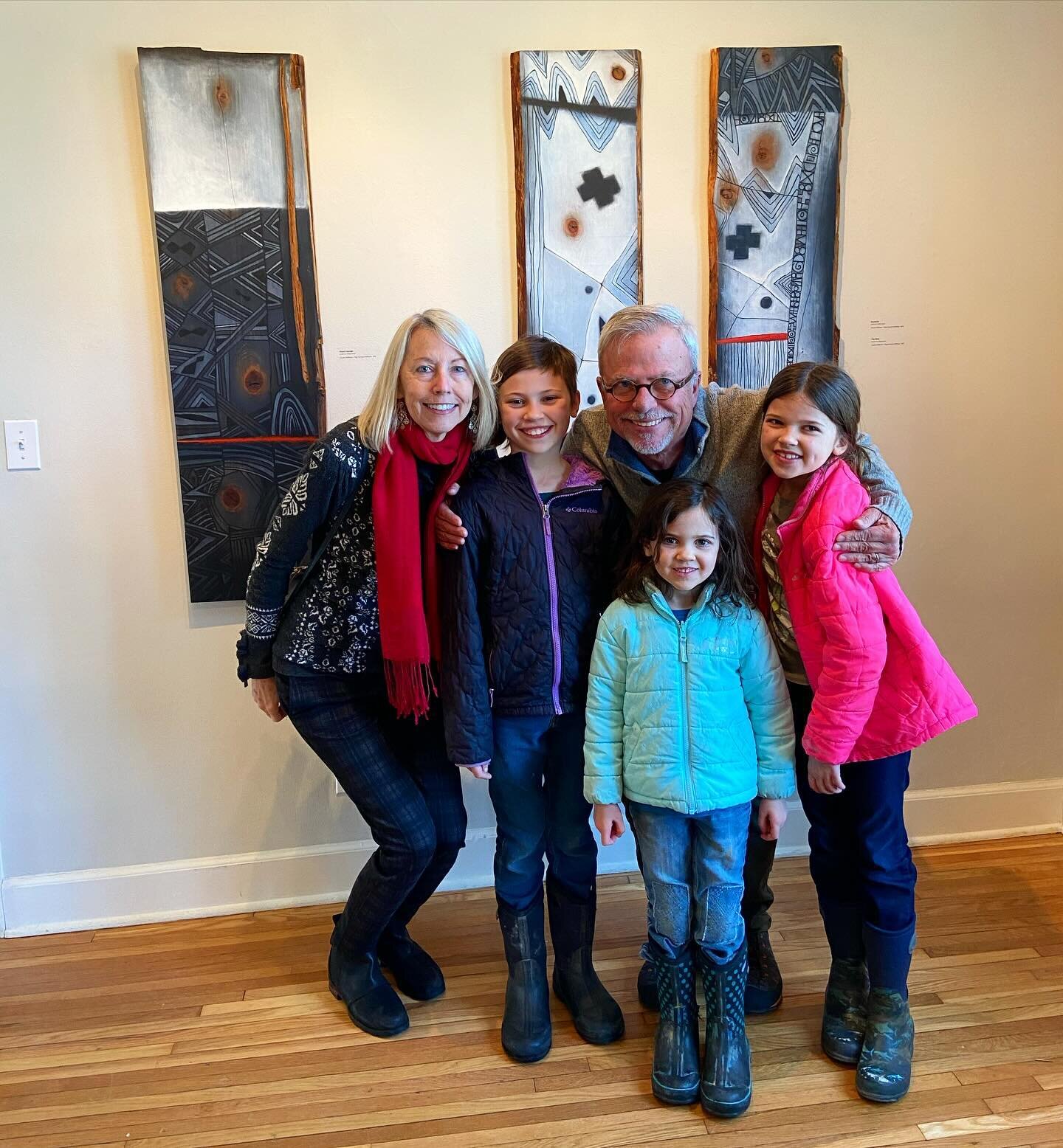 Stories from the road. Our exhibition opened at ArtReach Gallery with some of our grand kiddos.