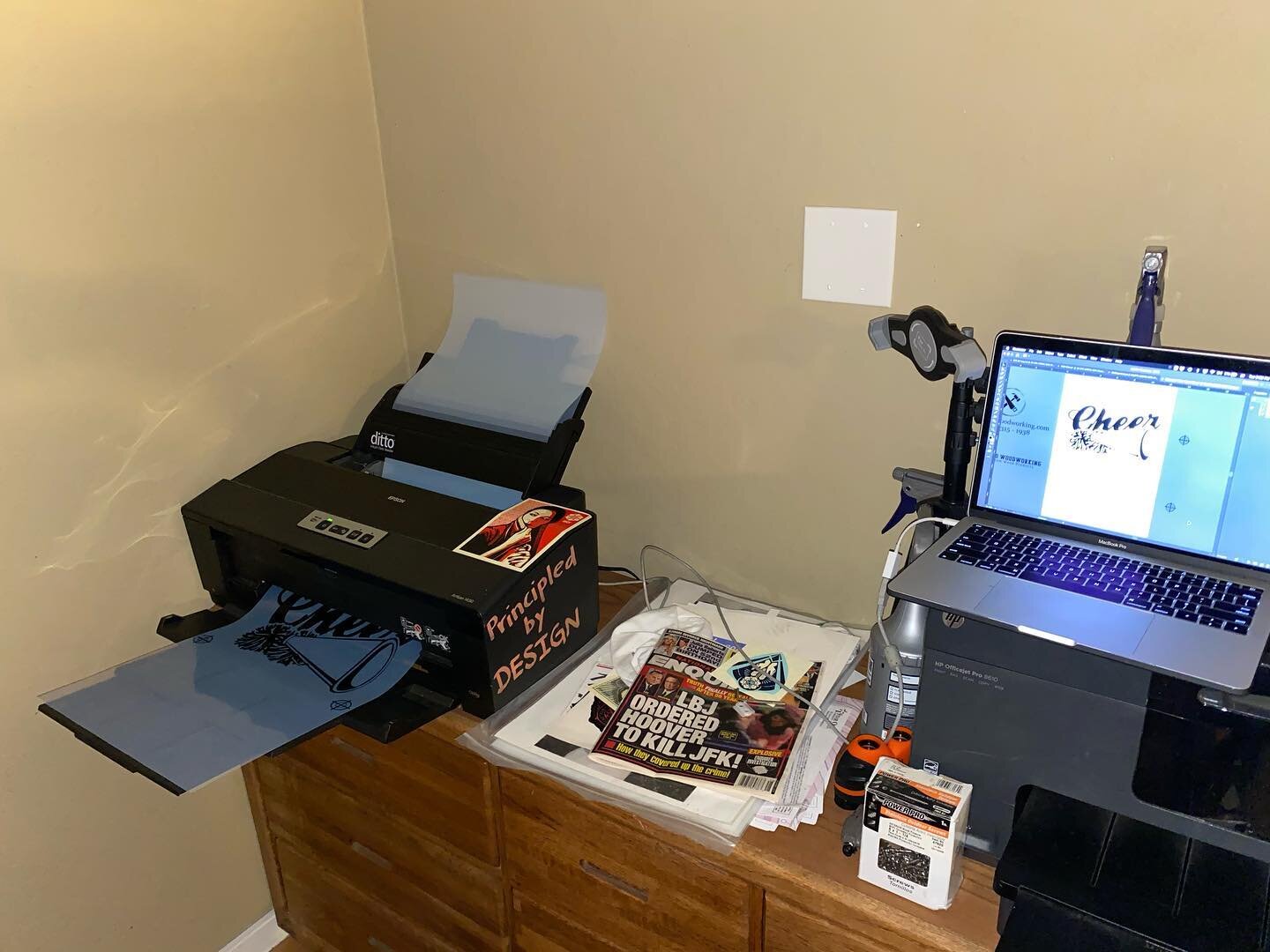 We still have the print shop open. Send us a DM for custom screen printed apparel.
