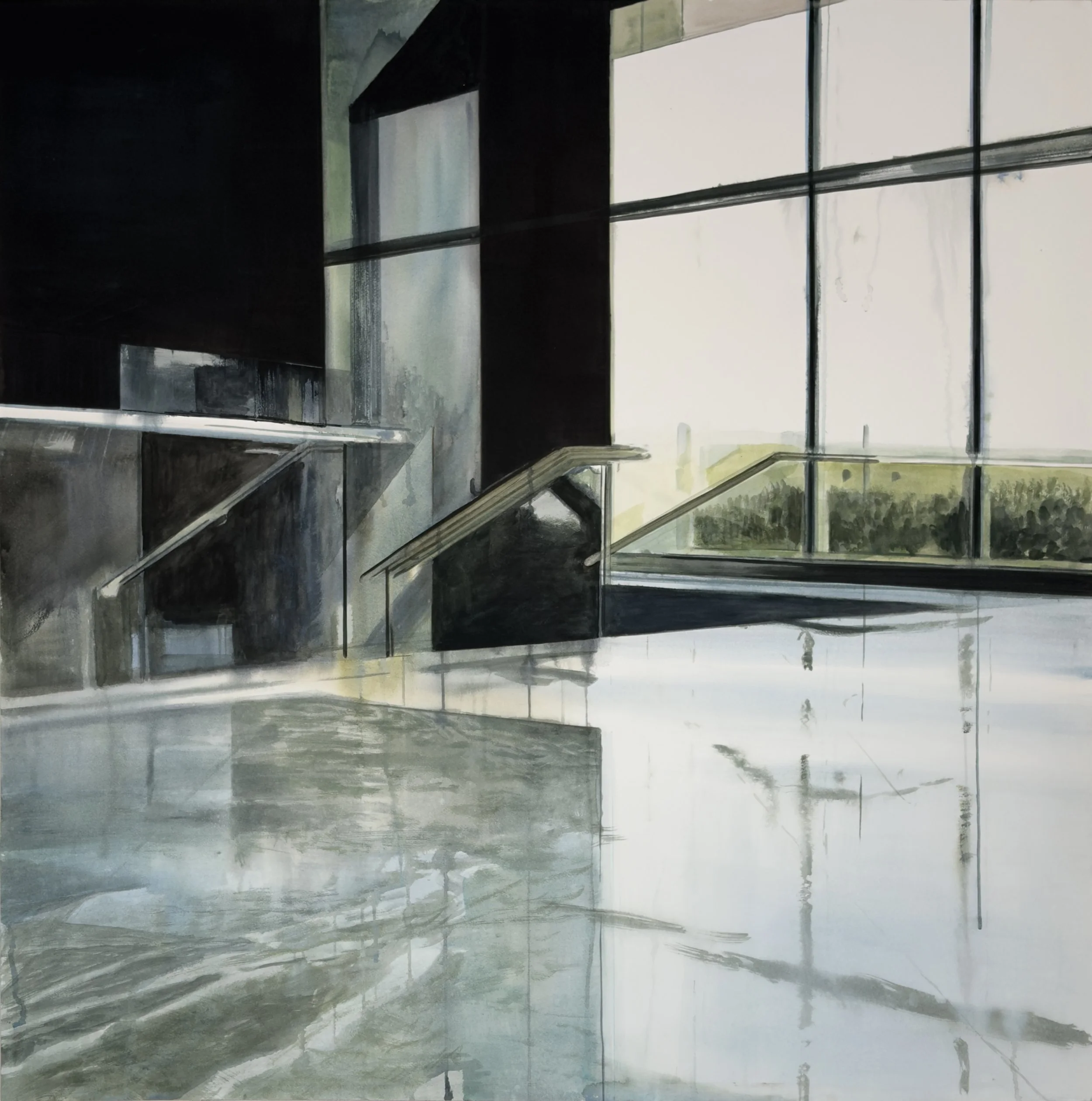 Marble and Glass Foyer