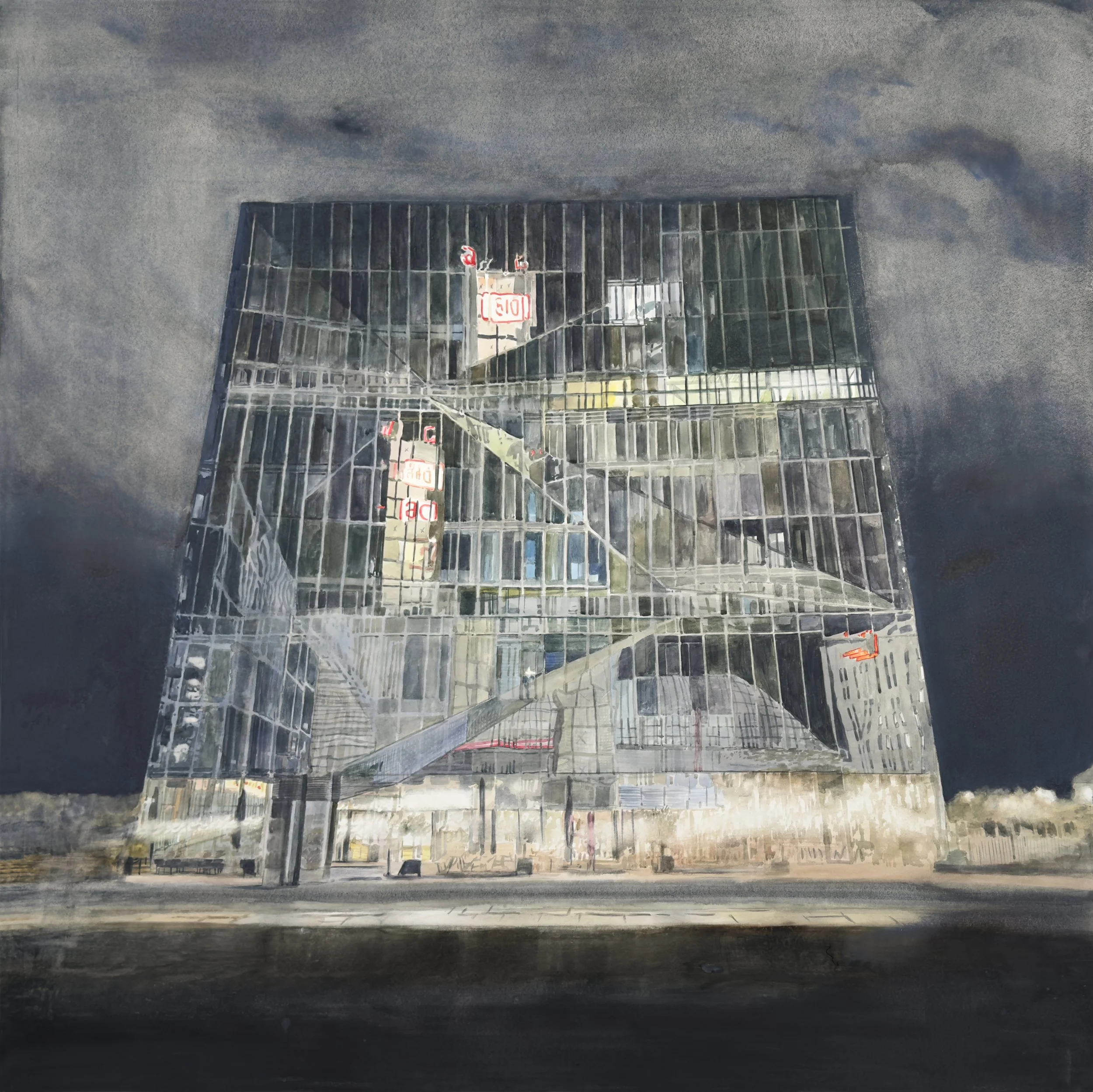 berlin Building Nighttime