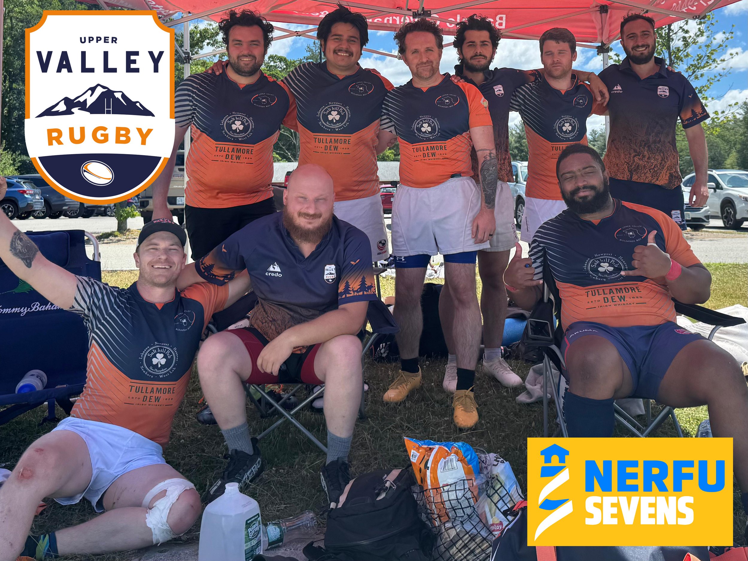 Yesterday, June 20, 2026, your Upper Valley Mountain Men made the journey down to Weymouth, MA to represent UVRFC in the Boston 7s tourney playing four high intensity matches between 9am and 11am. It was a beautiful sunny day despite the turf, but an
