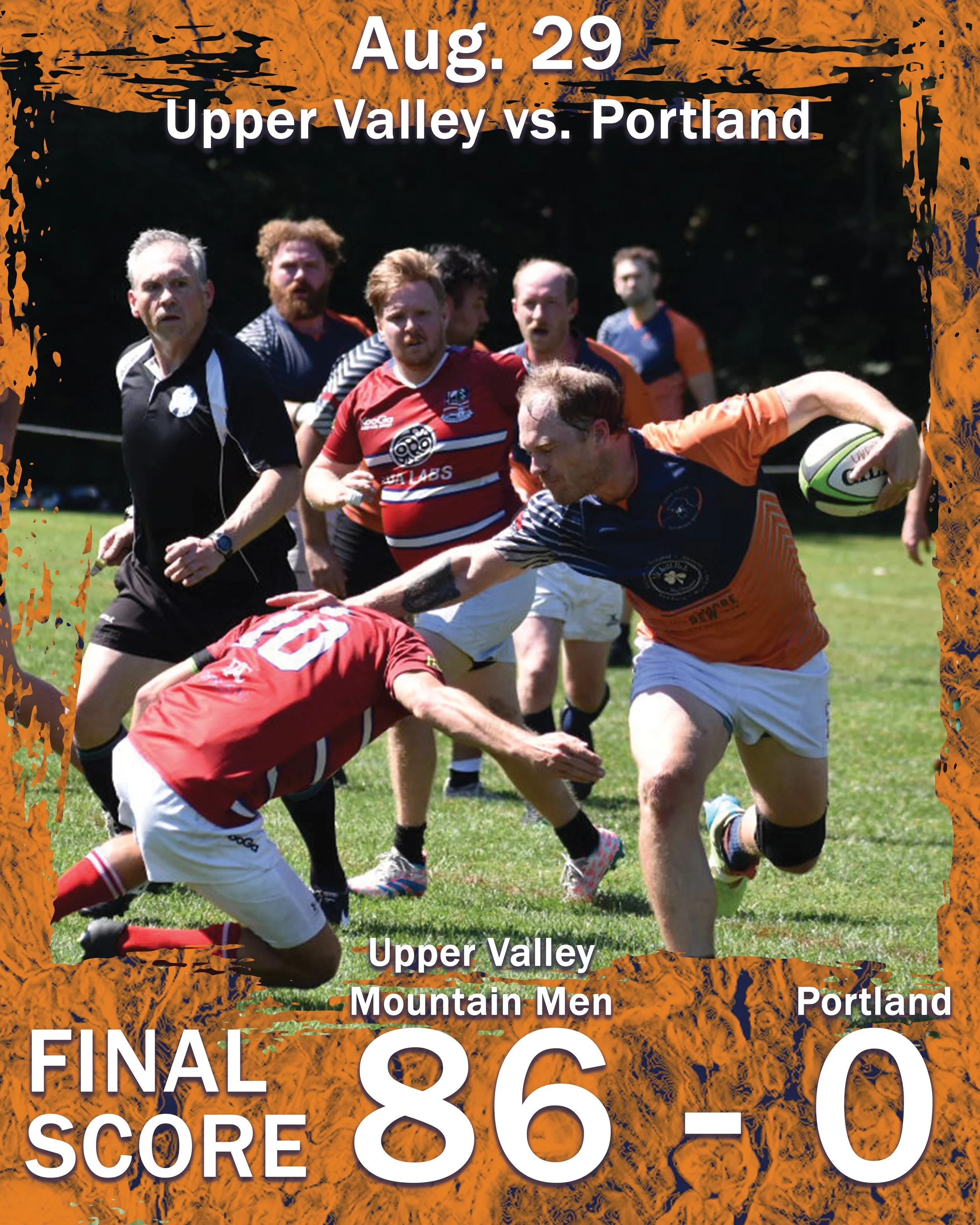 Yesterday, your Upper Valley Mountain Men faced Portland's newly formed D4 side for a sunny season opener and heralded in the 2026 fifteens season with an 86 - 0 victory. Alden and Bubbles were named our forwards' and backs' Men-Of-The-Match respecti