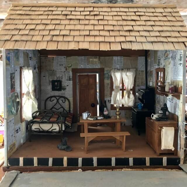 A dollhouse in the toy museum