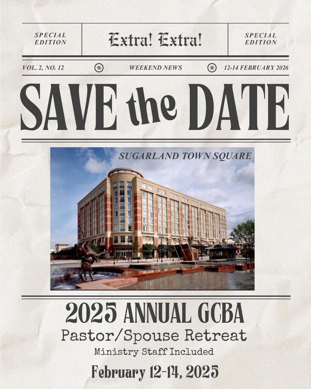 2026 GCBA Annual Pastors, Ministers, and Spouses Retreat