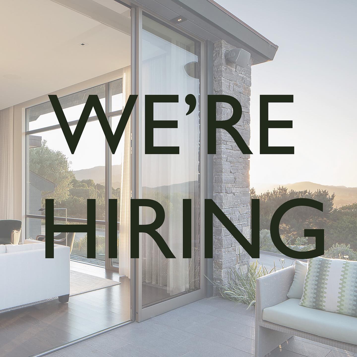 We&rsquo;re hiring! We are looking for candidates skilled in producing first rate construction documents and providing excellent construction administration. We have many exciting high-end residential projects in the works and offer competitive salar