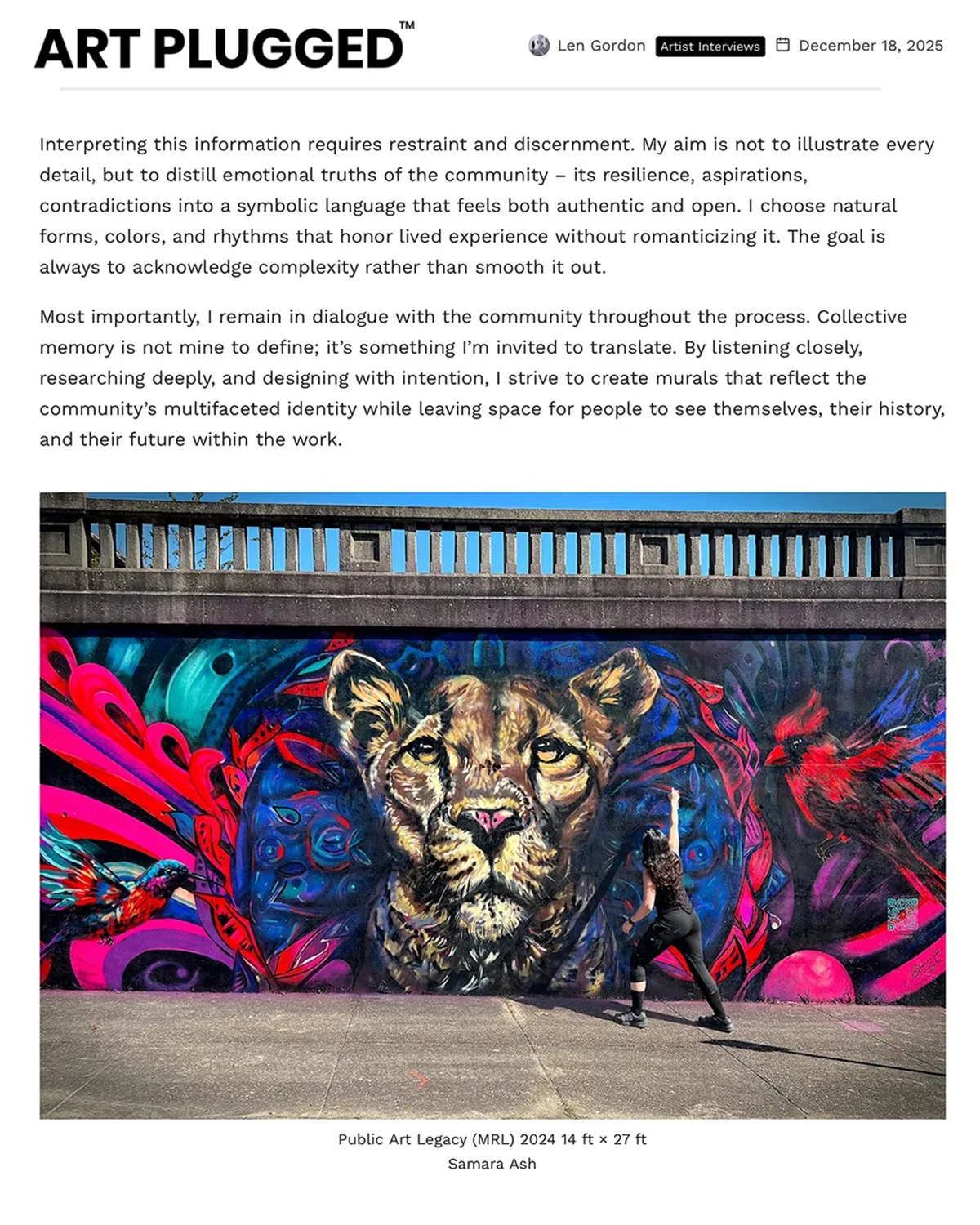 Art Plugged Feature – Samara Ash Paints in Public, Listening First (Page 7)