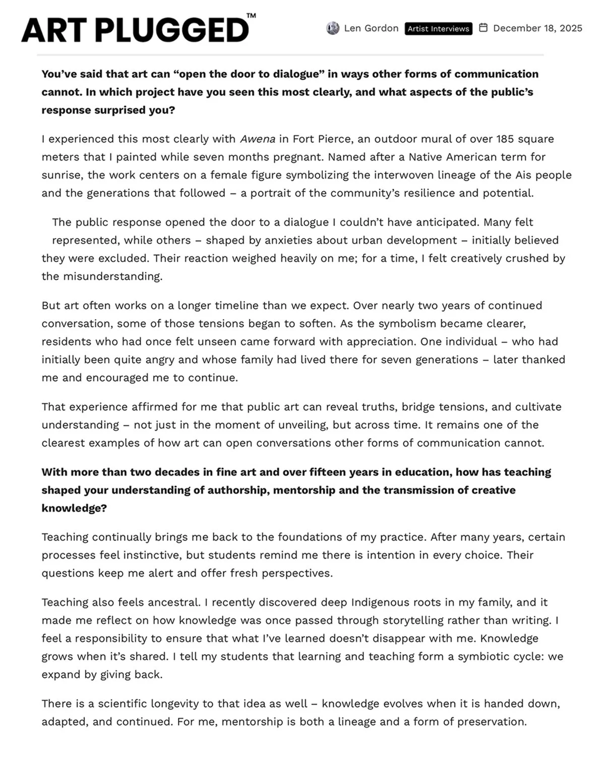 Art Plugged Feature – Samara Ash Paints in Public, Listening First (Page 8)