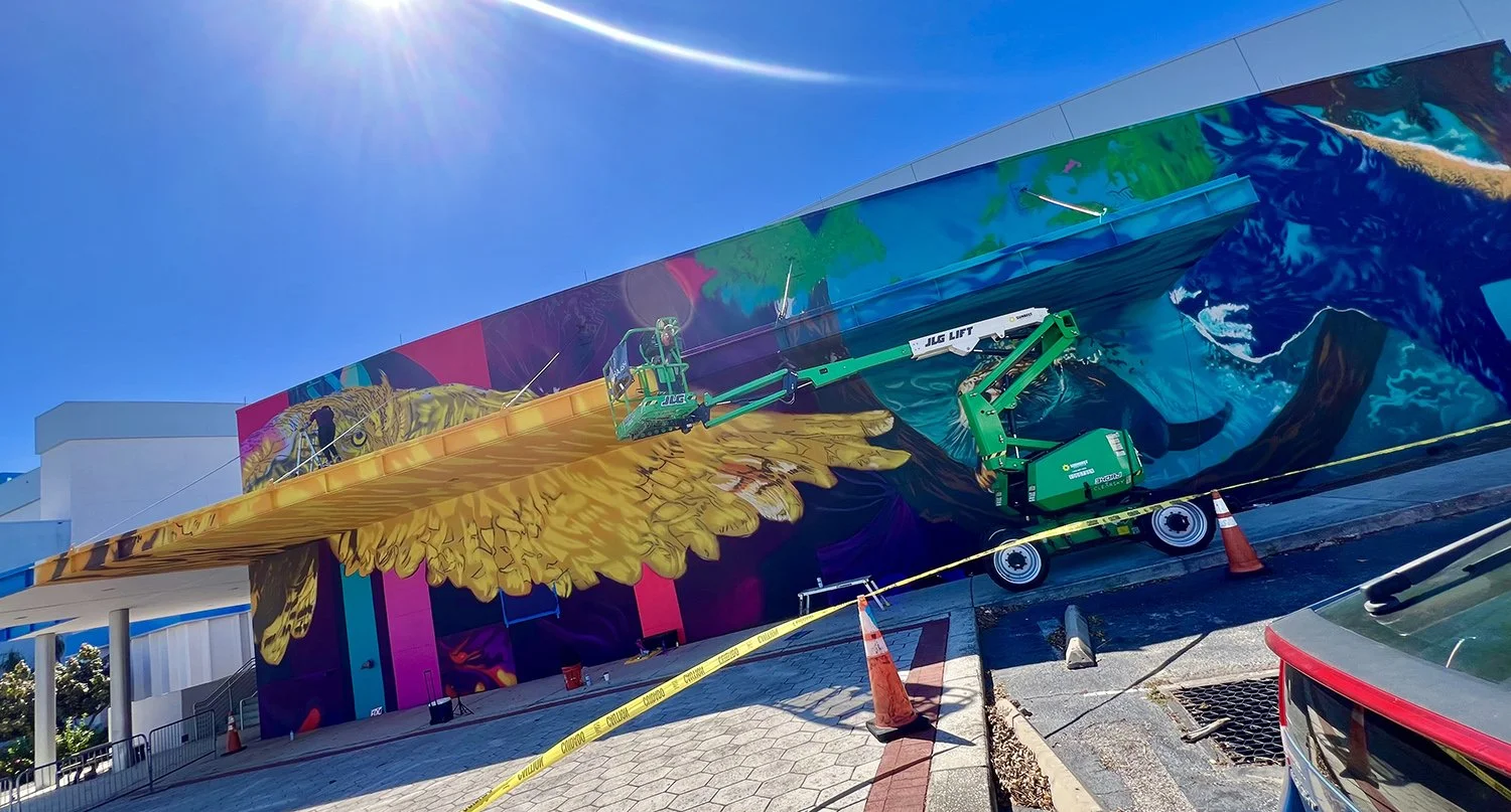 Echoes of Resilience — Lakeland Florida Wildlife Corridor Mural Beginning
