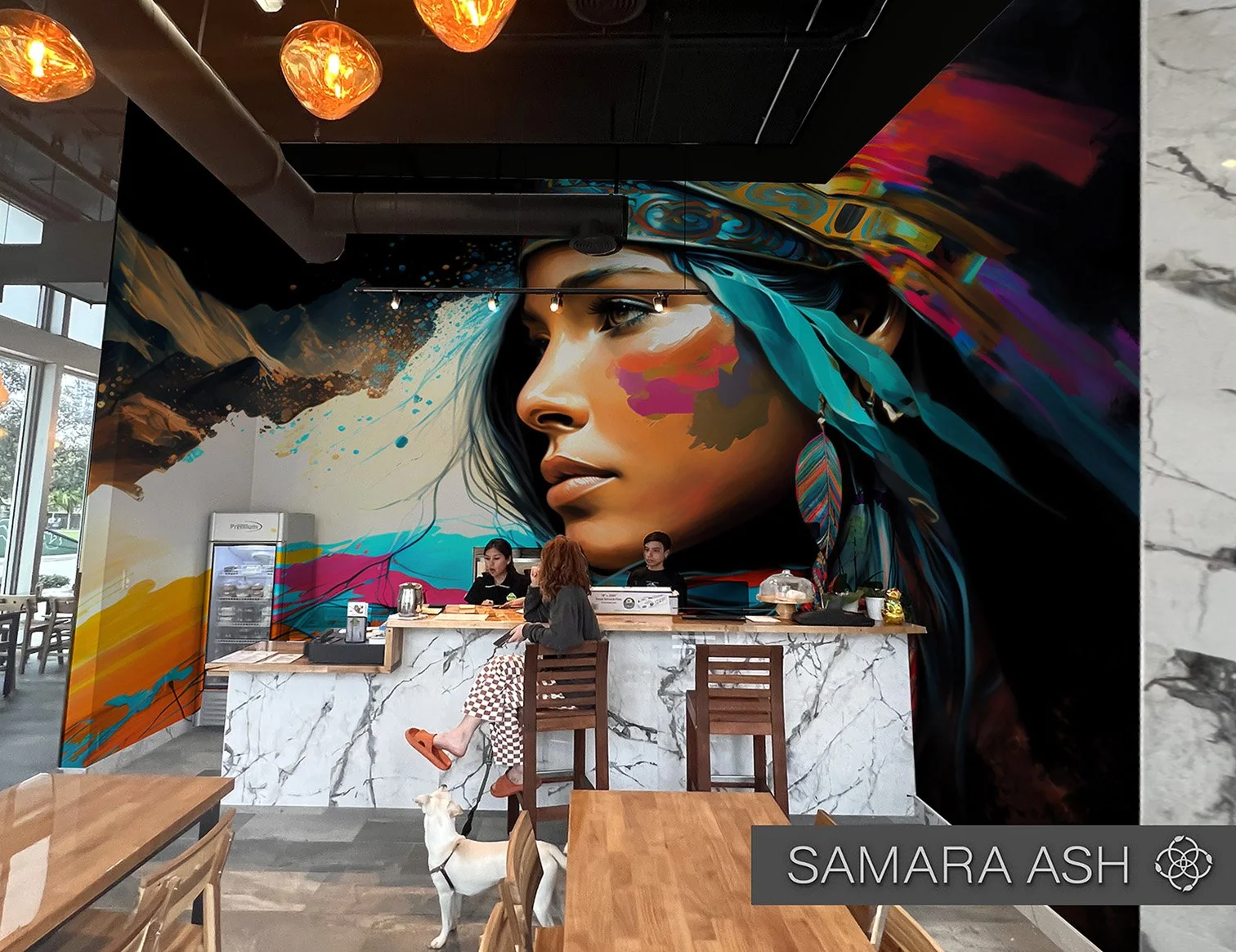 Ayara vinyl mural installation — Samara Ash