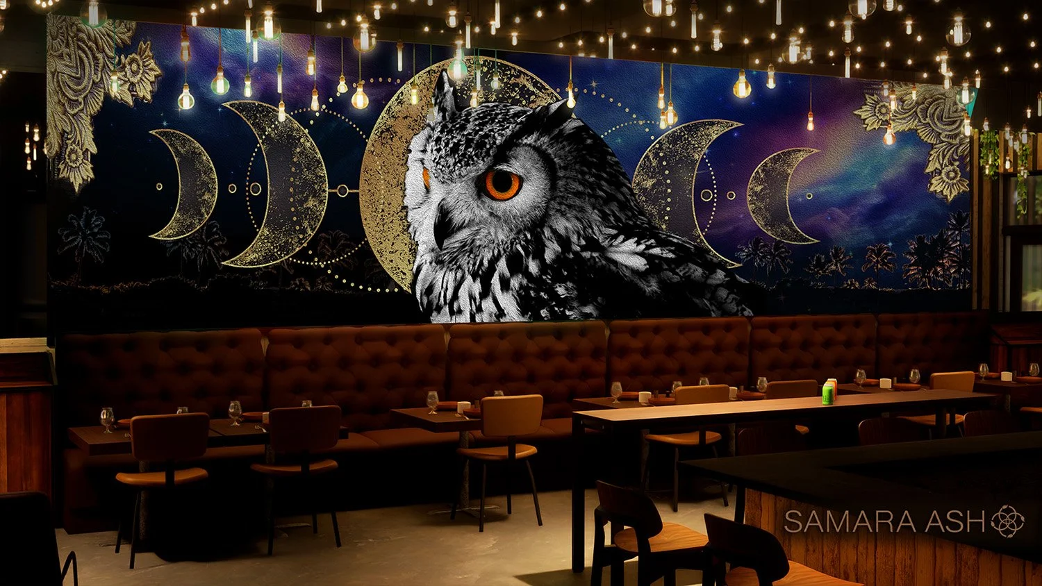 Wisdom vinyl mural installation — Samara Ash