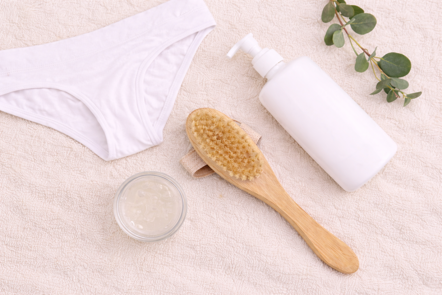 Illustration showing Brazilian wax aftercare steps to prevent ingrown hairs and irritation, including exfoliation, moisturizing, and post wax care guidance at Pure Joy Skin Care and Wax Studio in Burlington, Washington