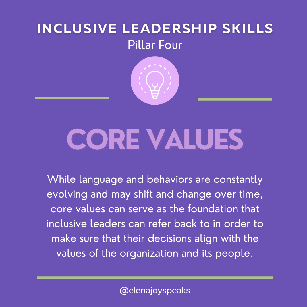 Inclusive Leadership Pillar 4: Core Values — latitude