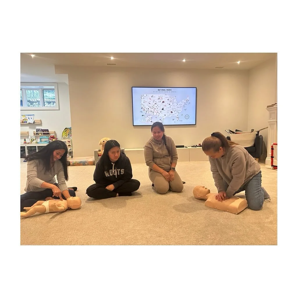 These caregivers just completed our Infant and Child First Aid and CPR safety workshop.