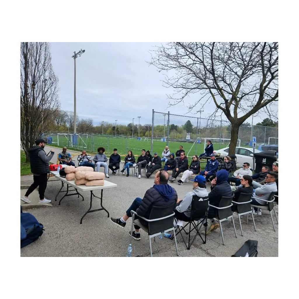 First Aid and CPR training for the soccer coaches at @yorkjetssoccerclub