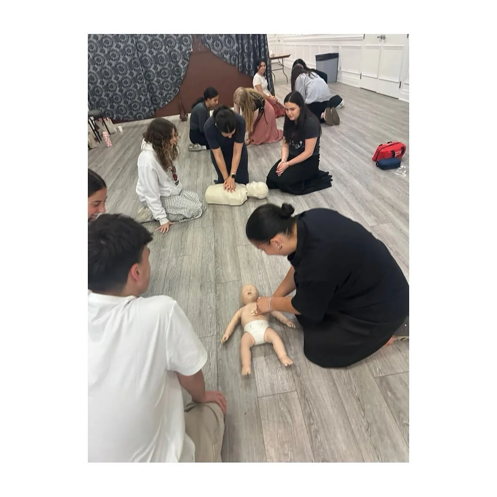 First Aid and CPR training for summer staff working at Kindercamp at Chabad of Markham
